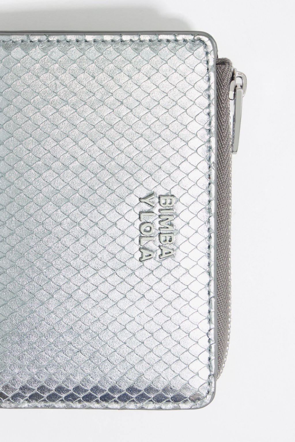 Silver leather purse