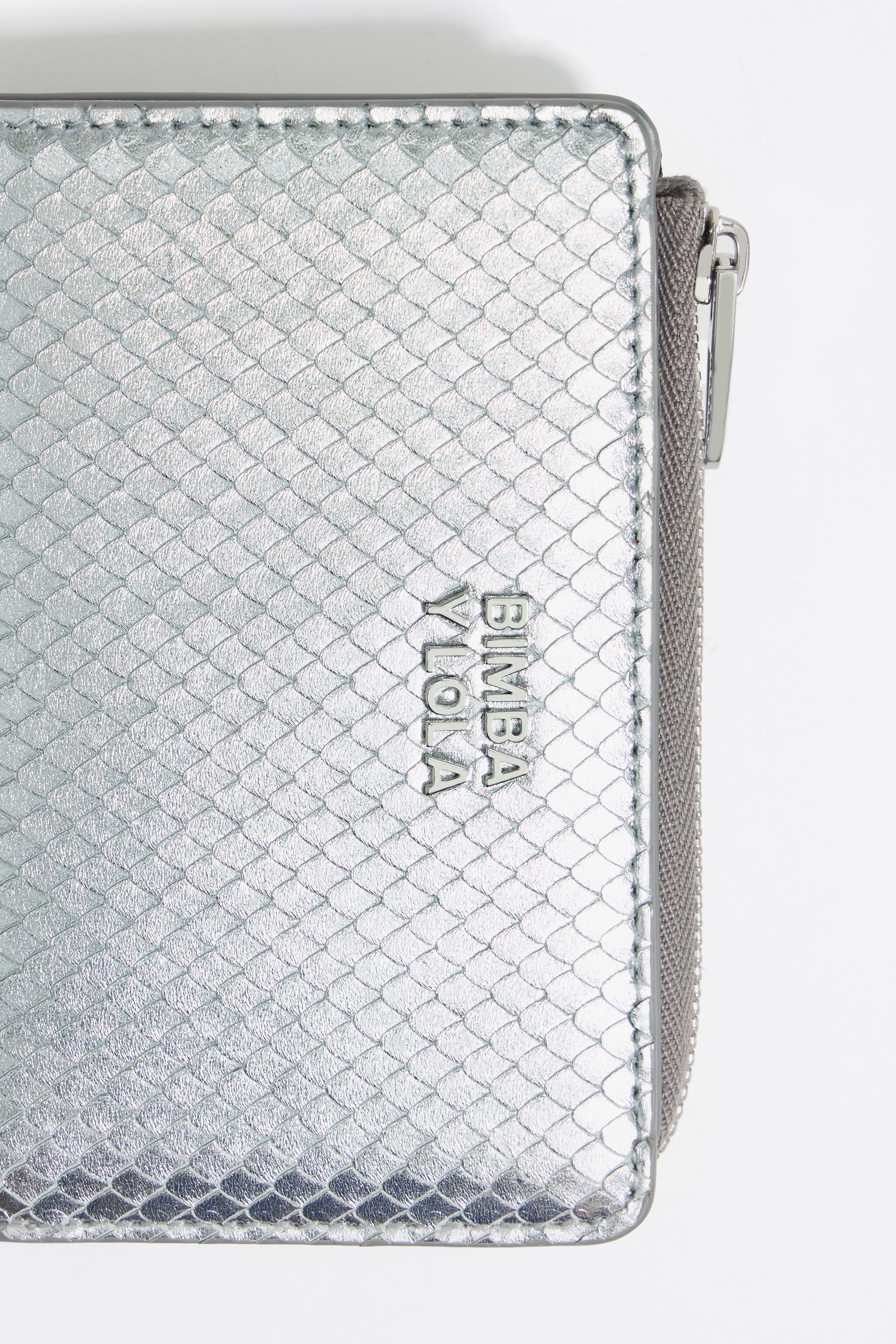 Silver leather purse