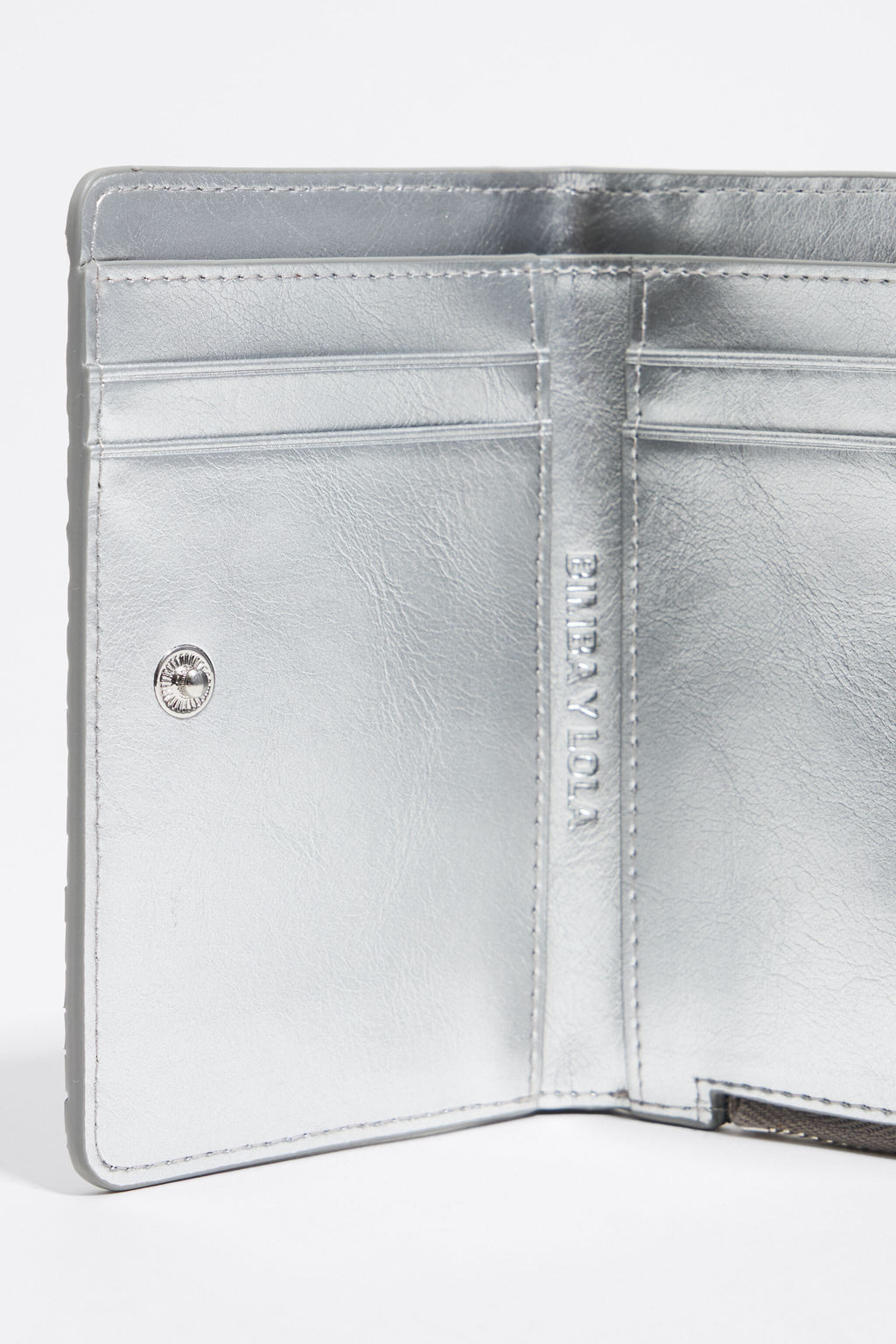 Silver leather purse