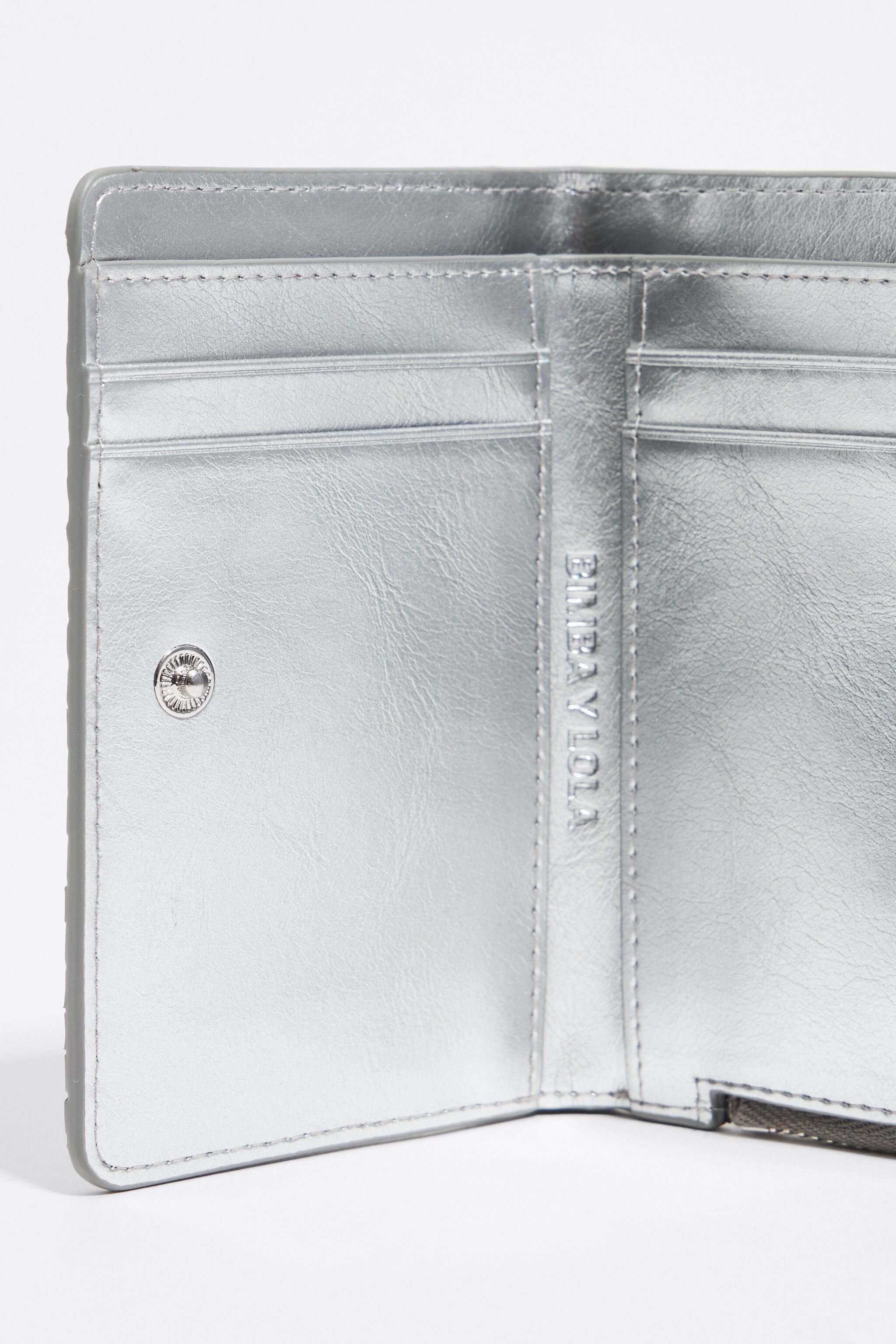 Silver leather purse