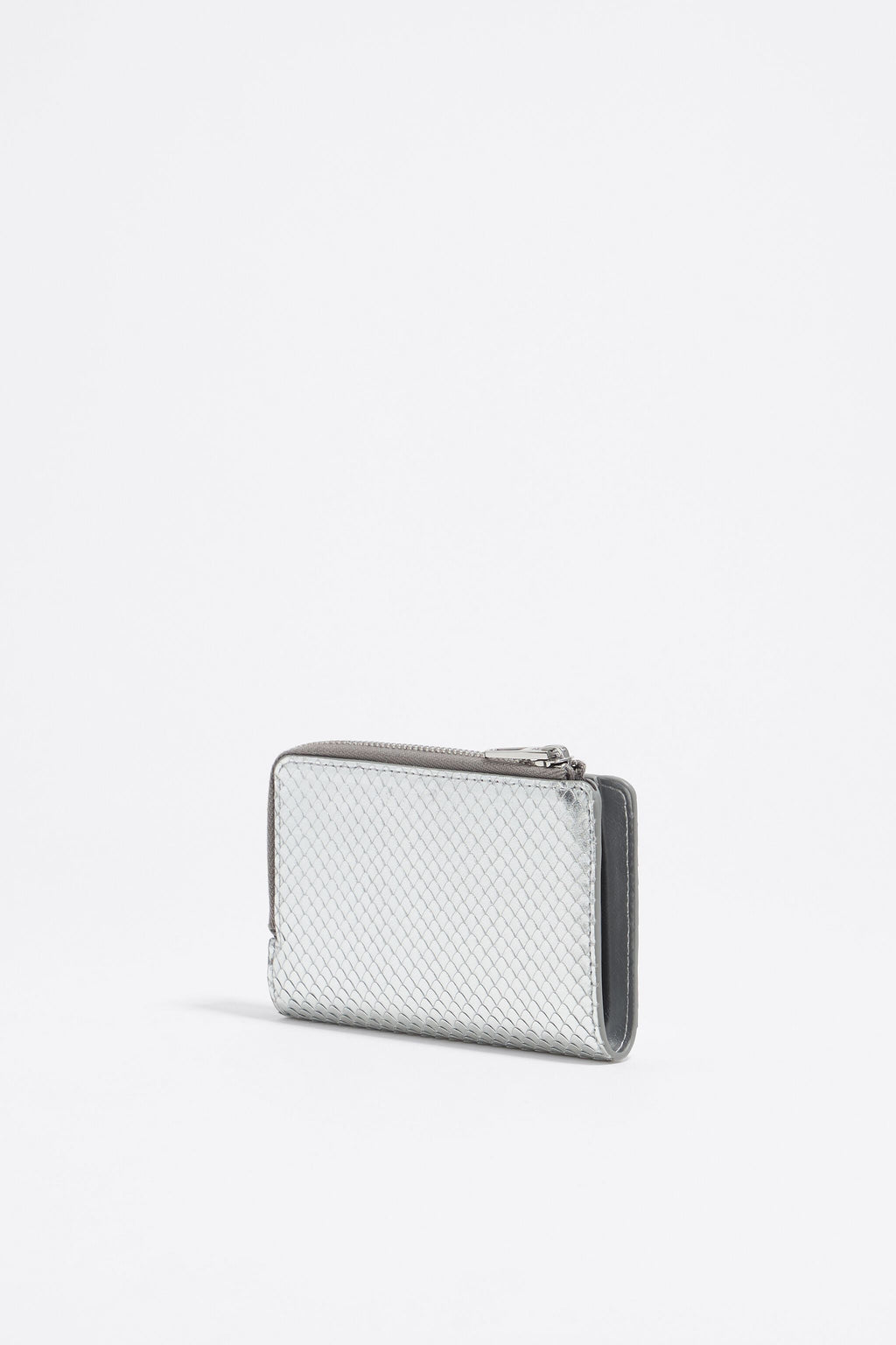 Silver leather purse