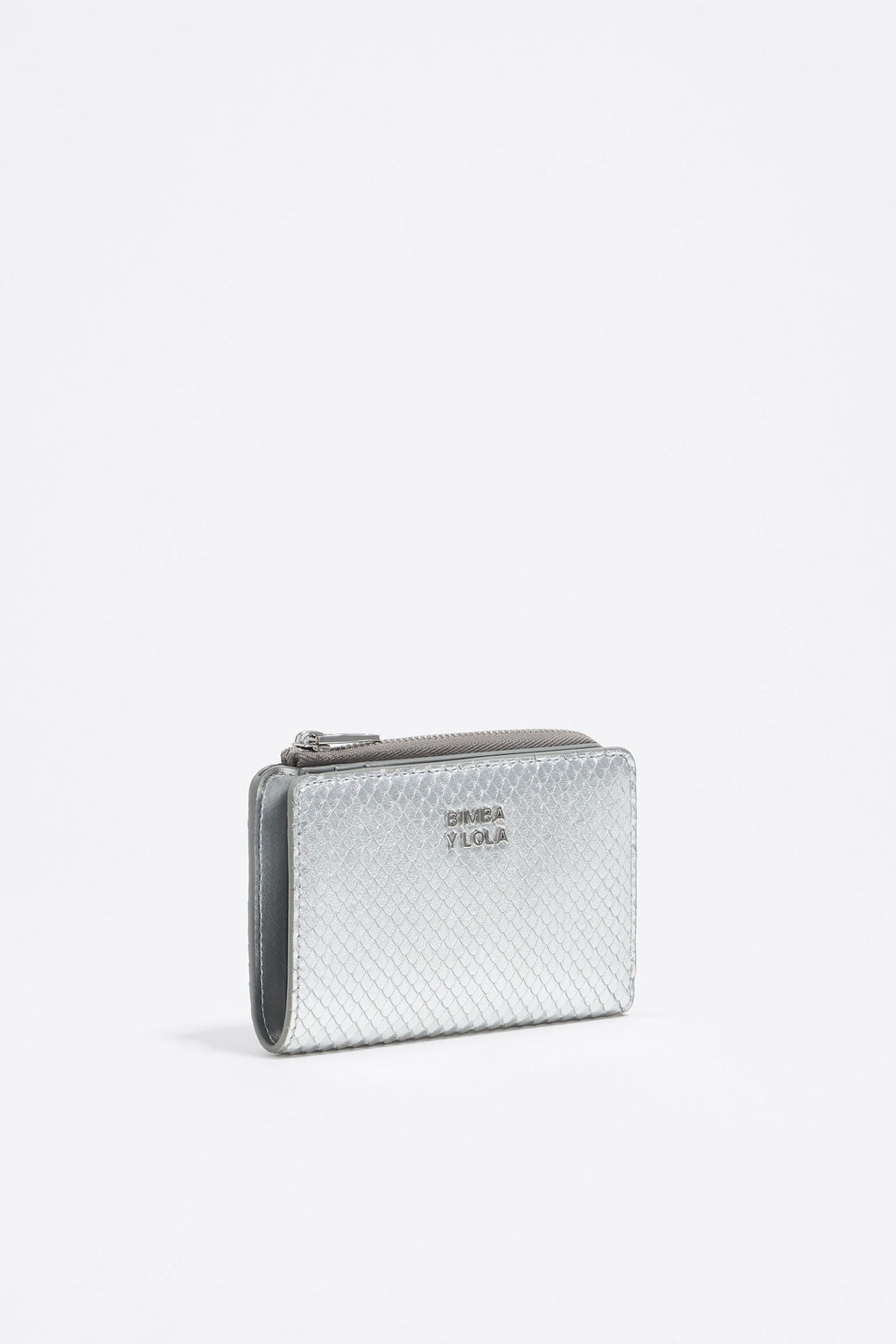 Silver leather purse