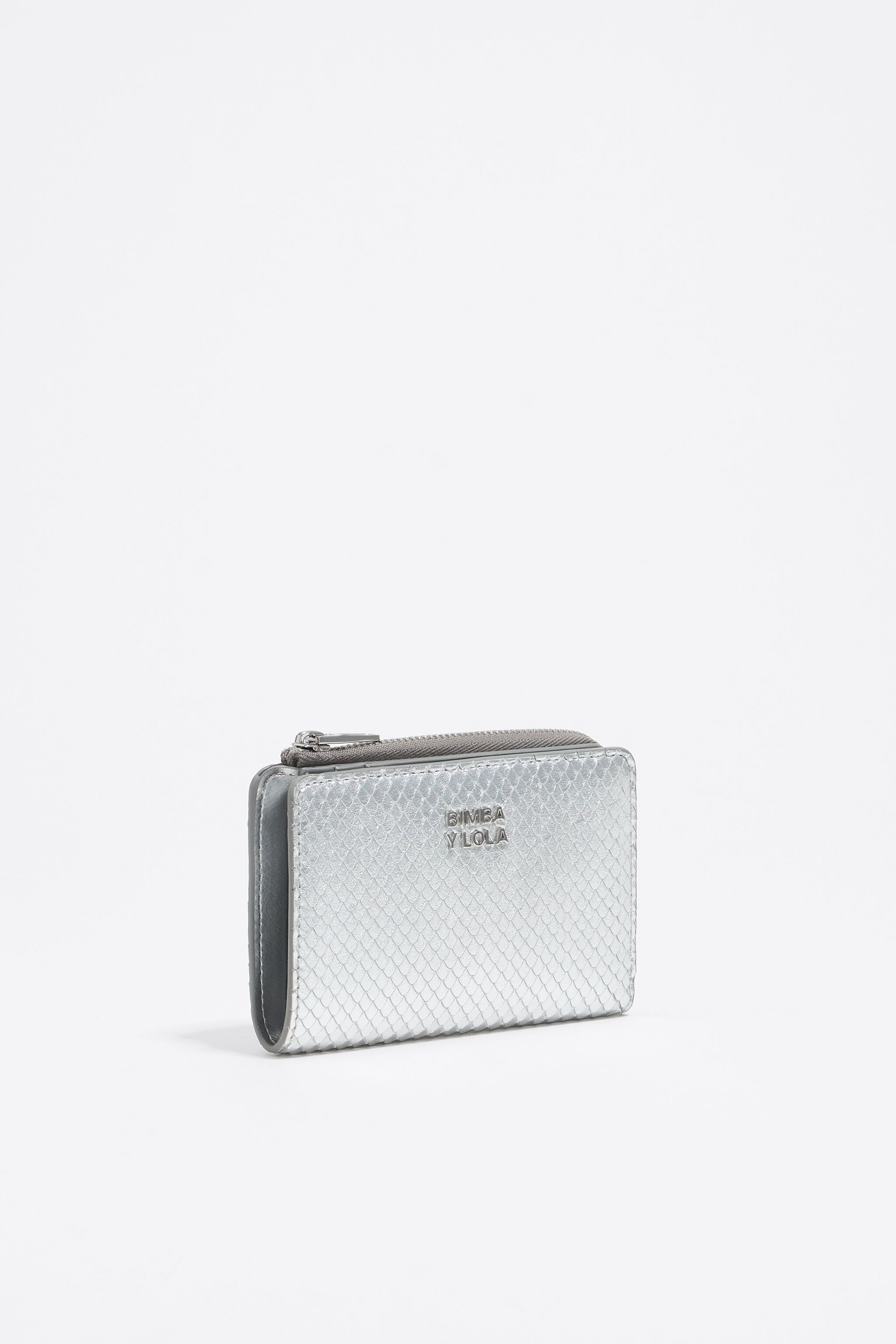 Silver leather purse