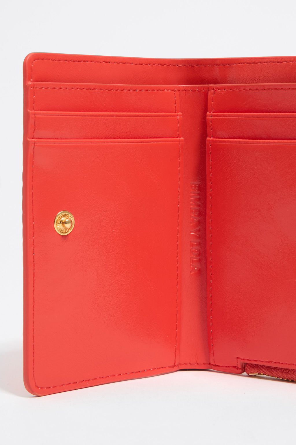 Coral leather purse