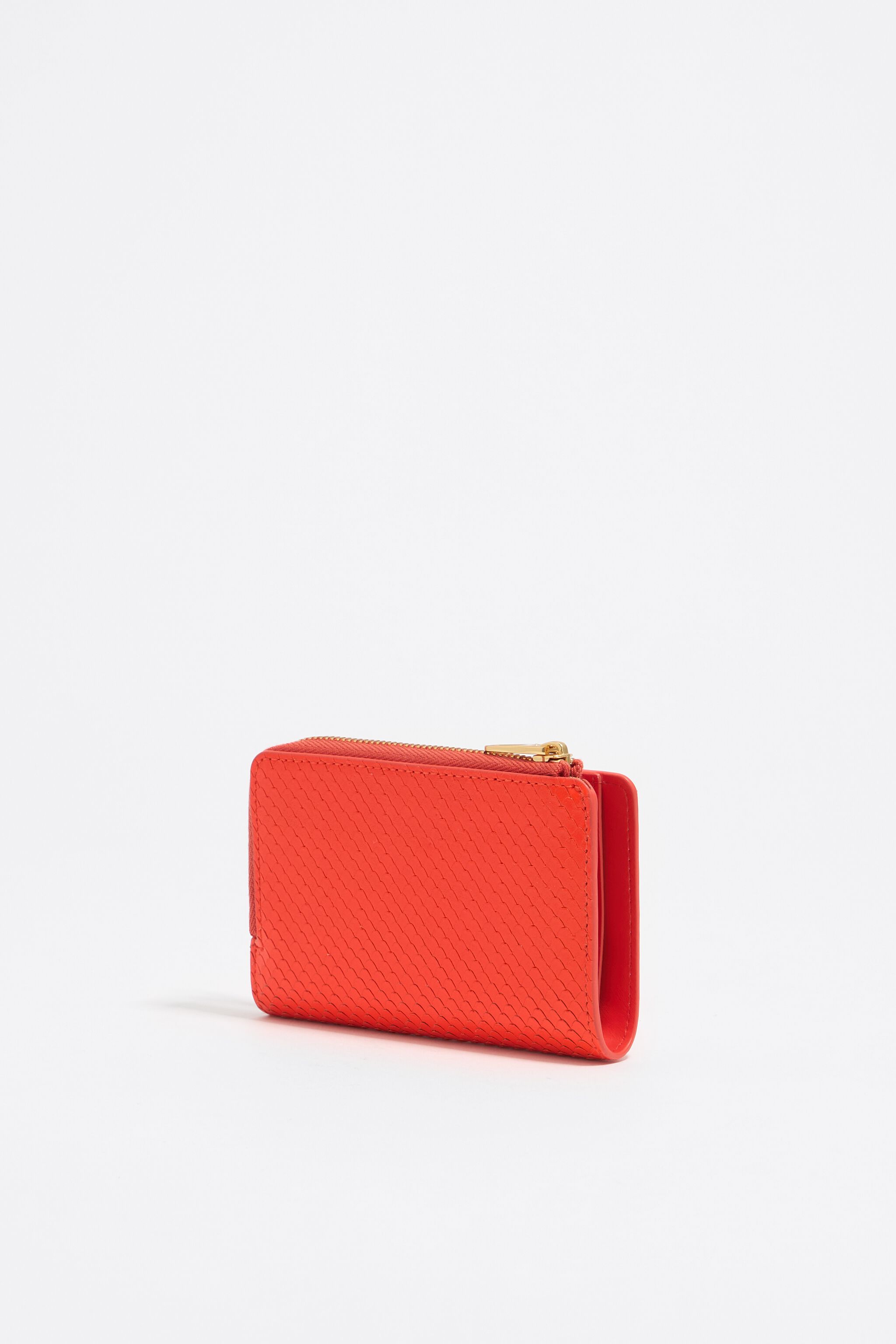 Coral leather purse