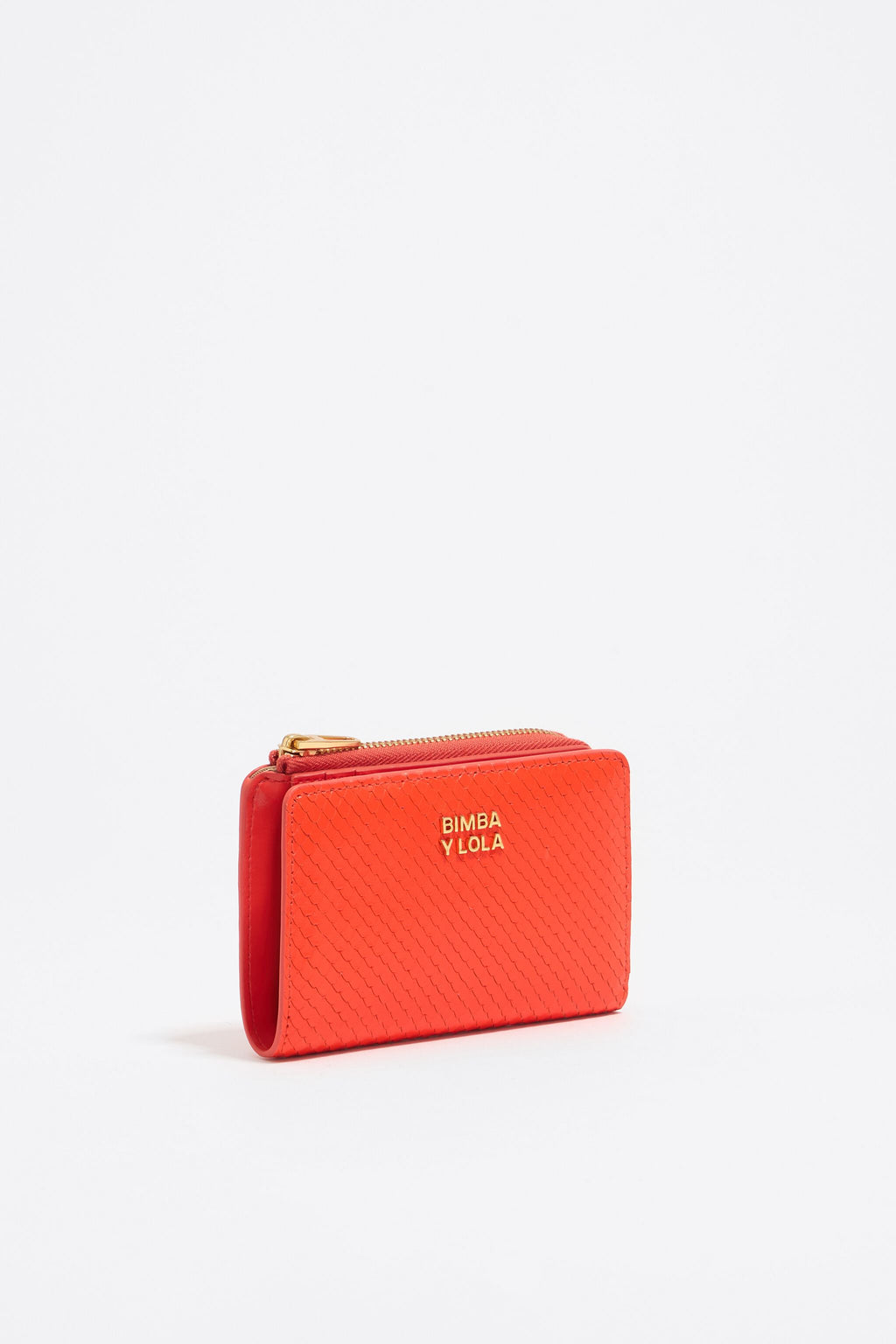 Coral leather purse