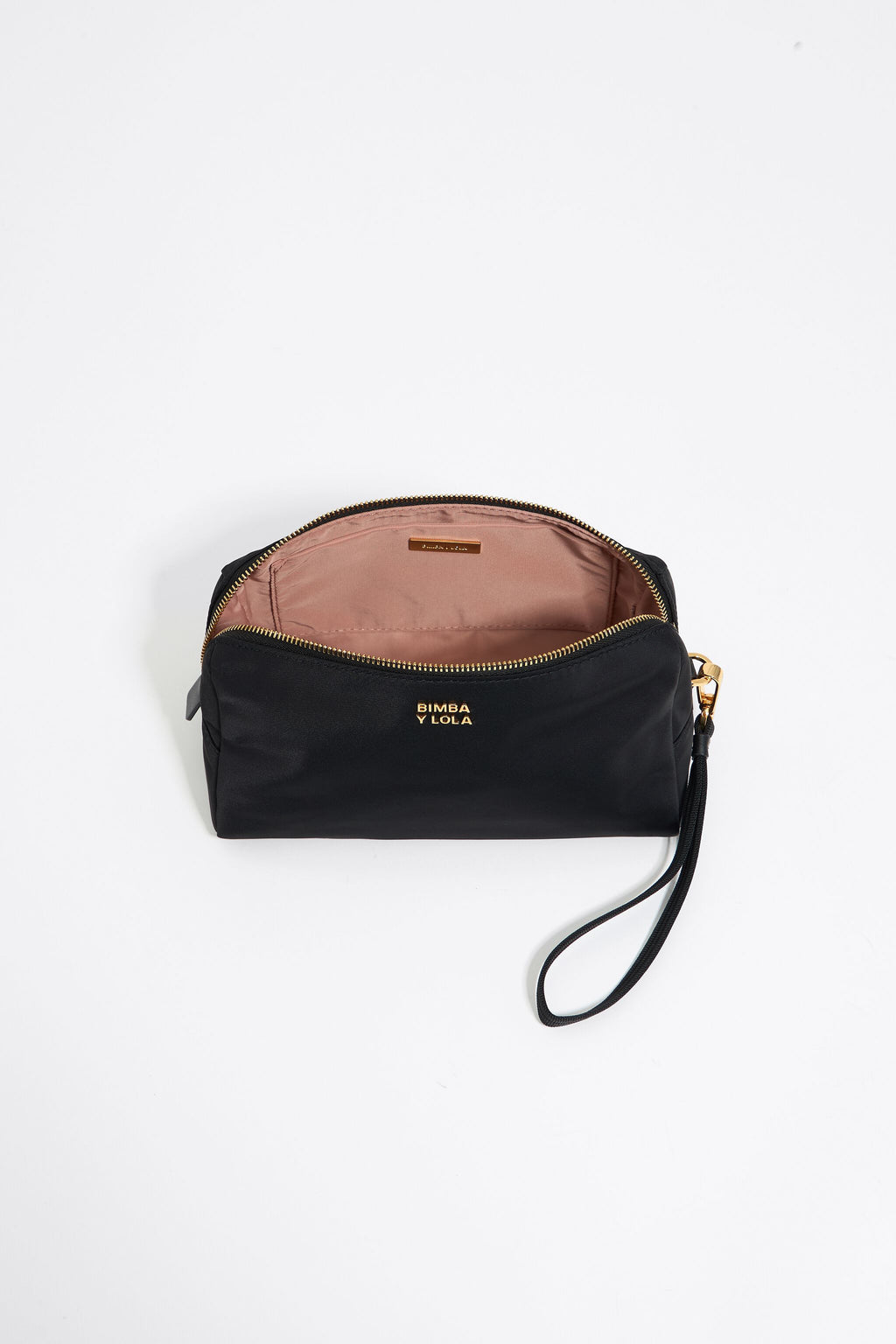 Medium black nylon make-up case