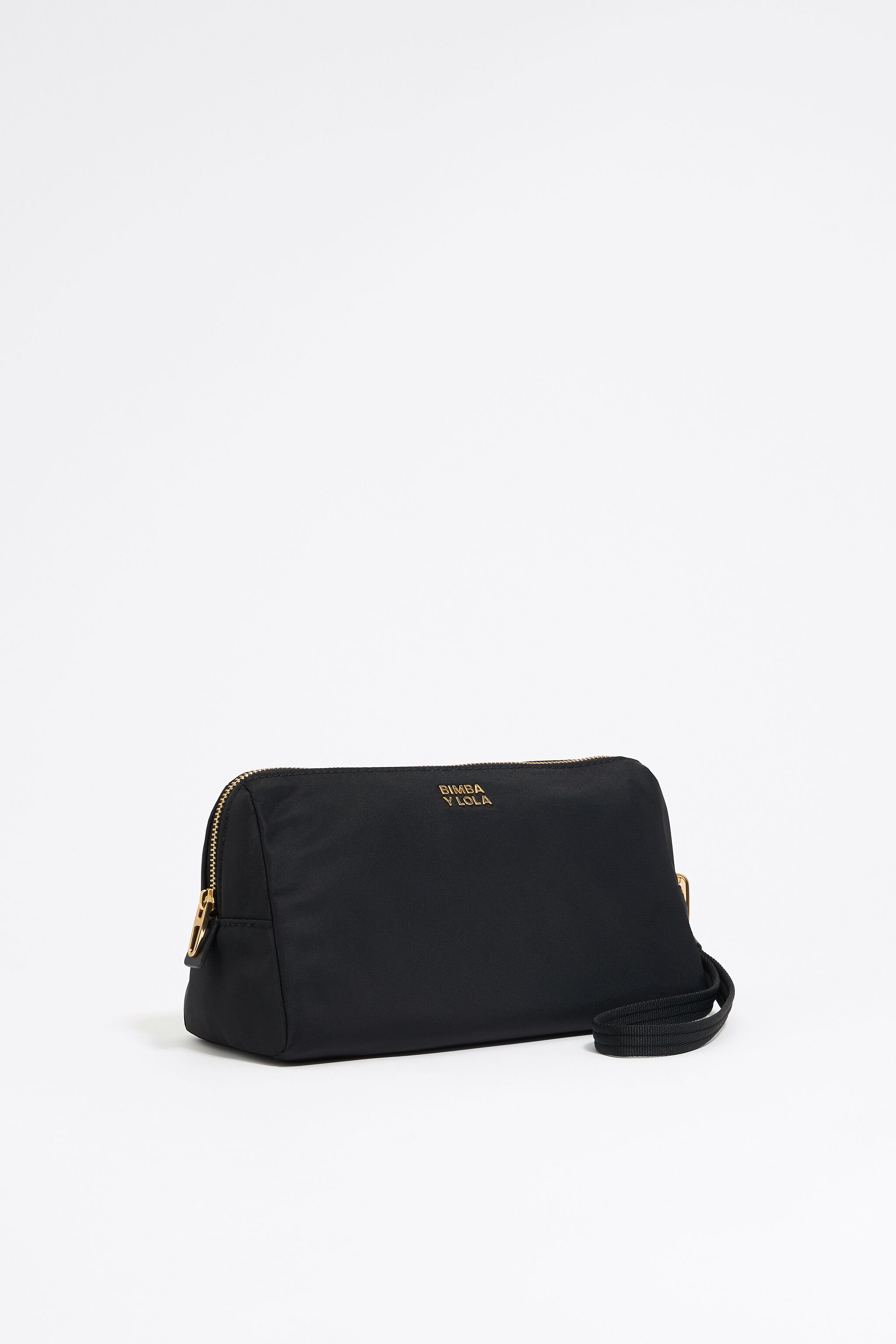 Medium black nylon make-up case