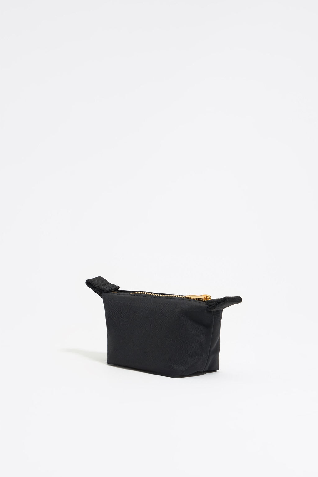 Mini black nylon trapezium coin purse