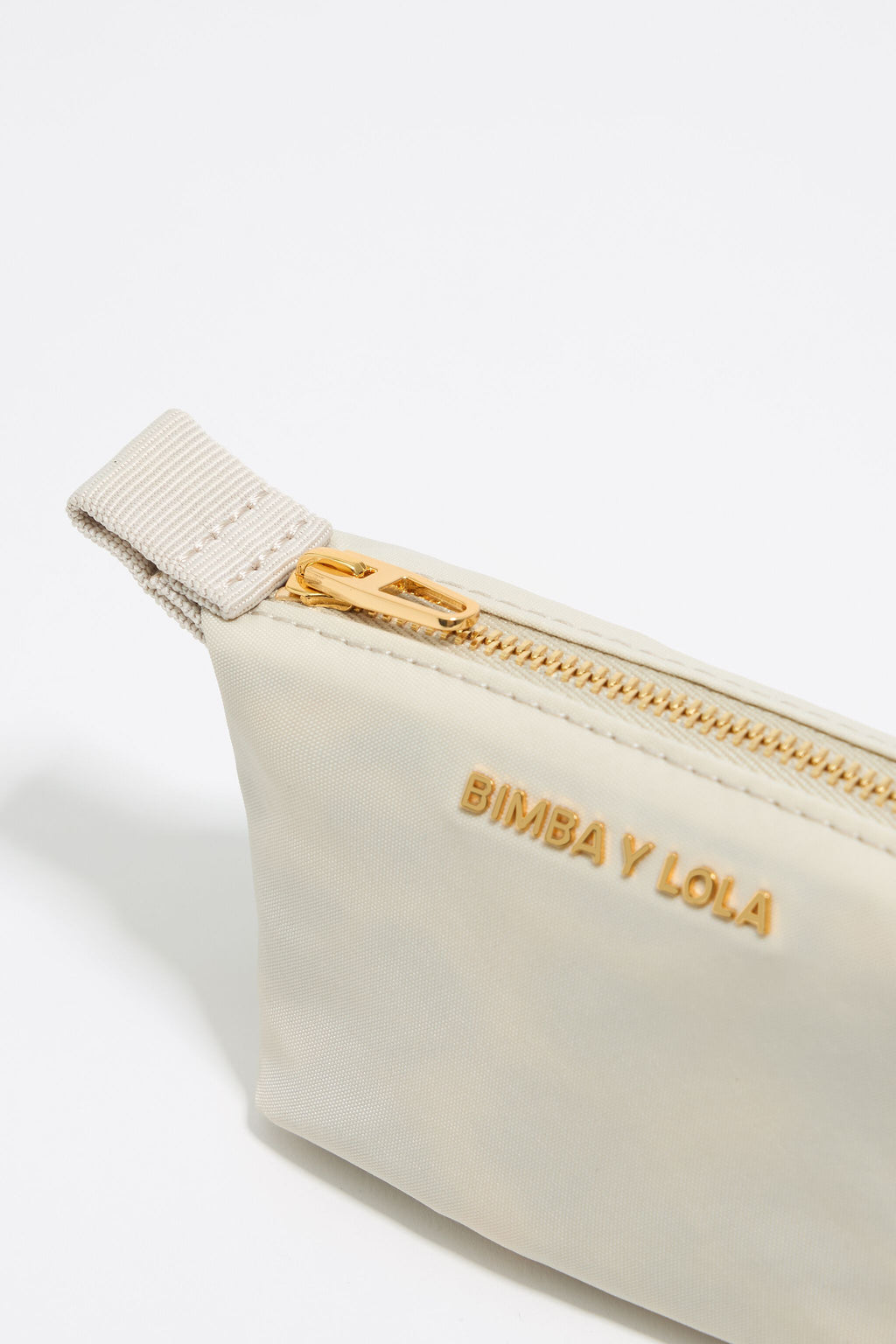 Mini stone white nylon trapezium coin purse