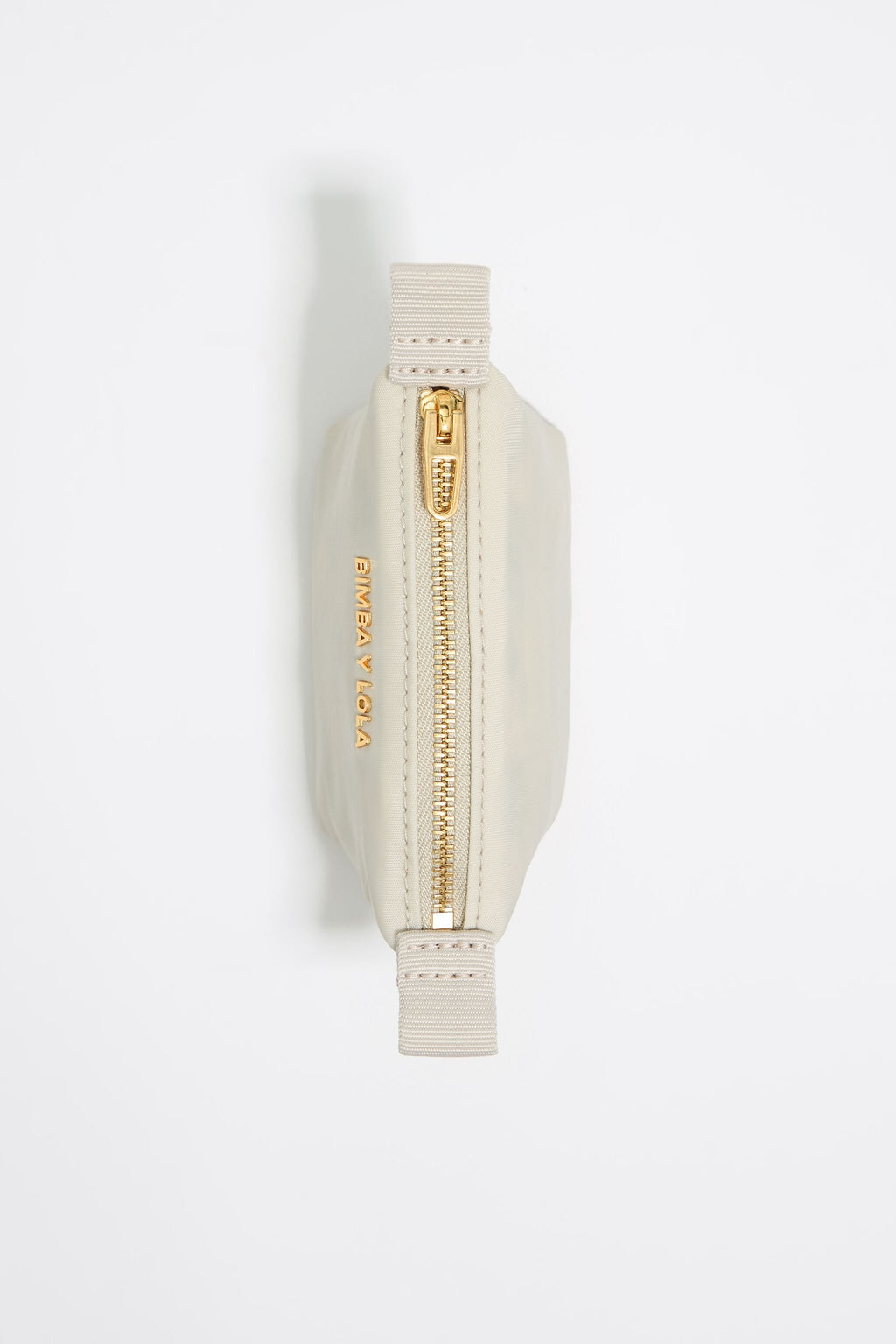 Mini stone white nylon trapezium coin purse