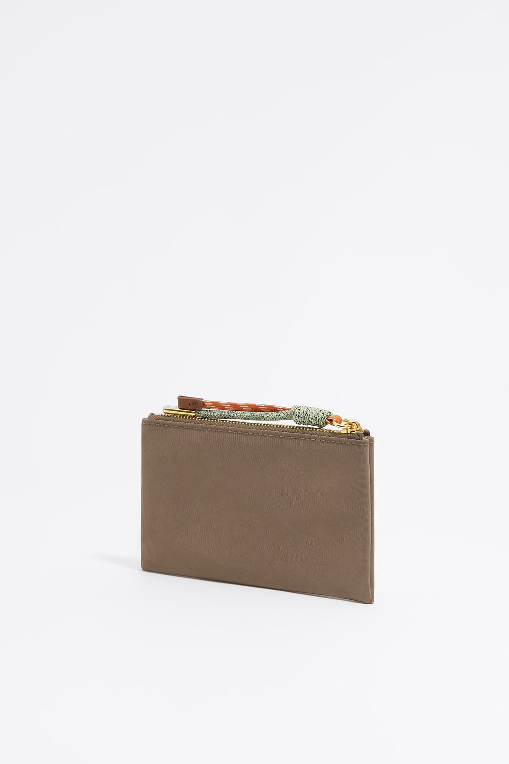 Khaki brown nylon coin purse