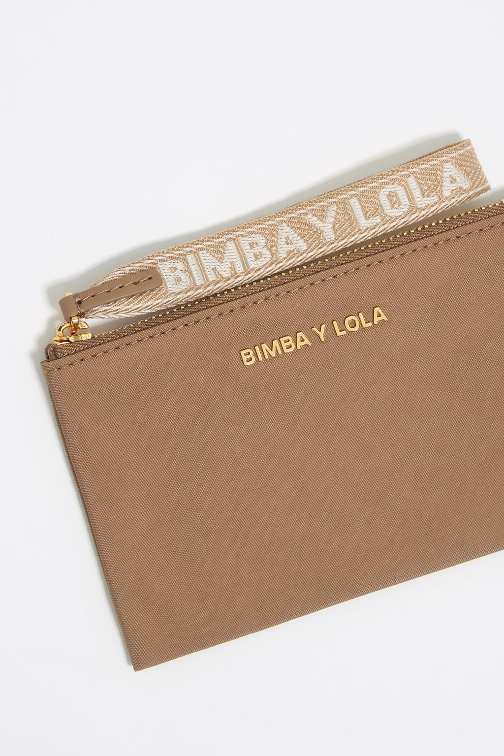 Bark brown nylon coin purse