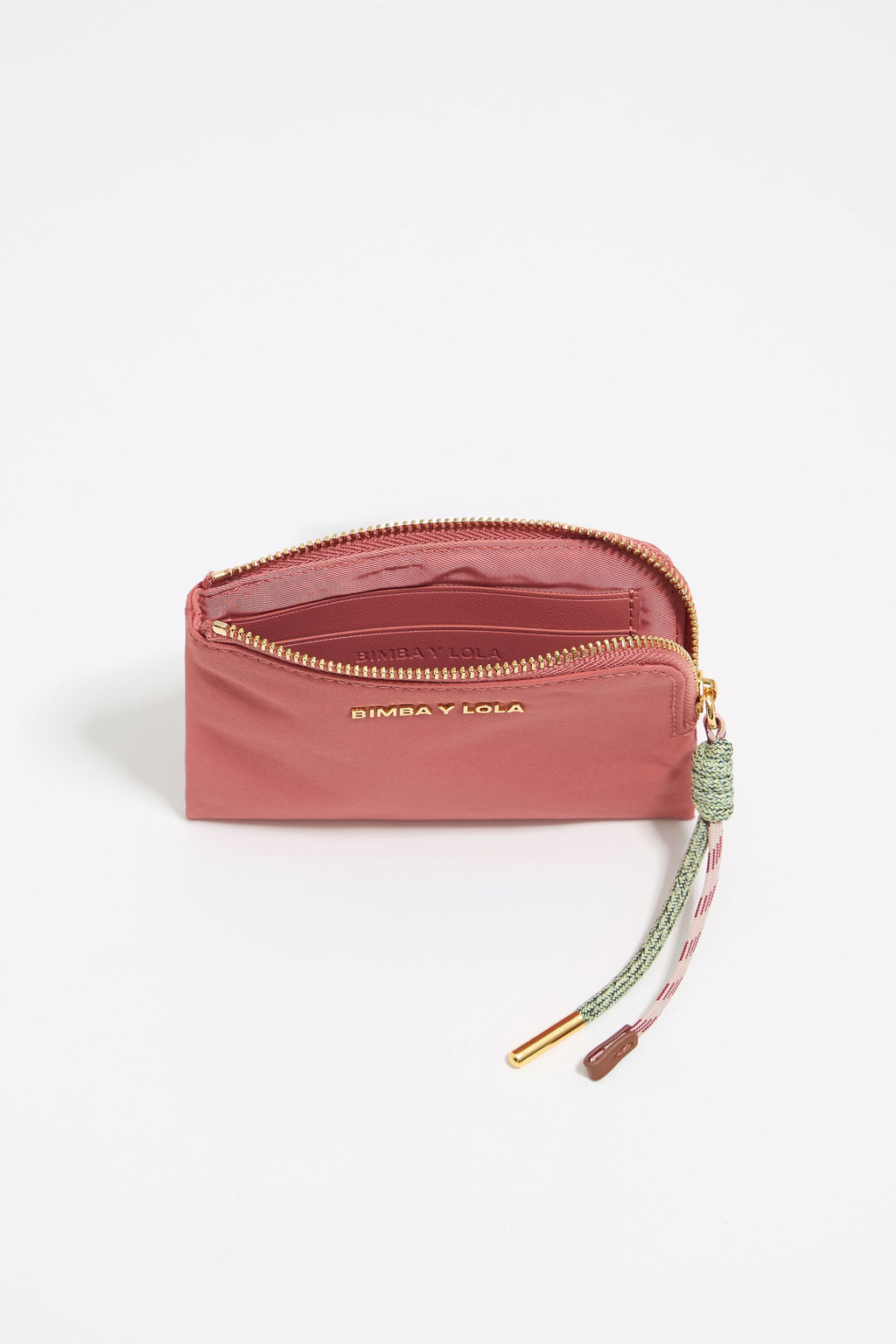 Pink nylon coin purse