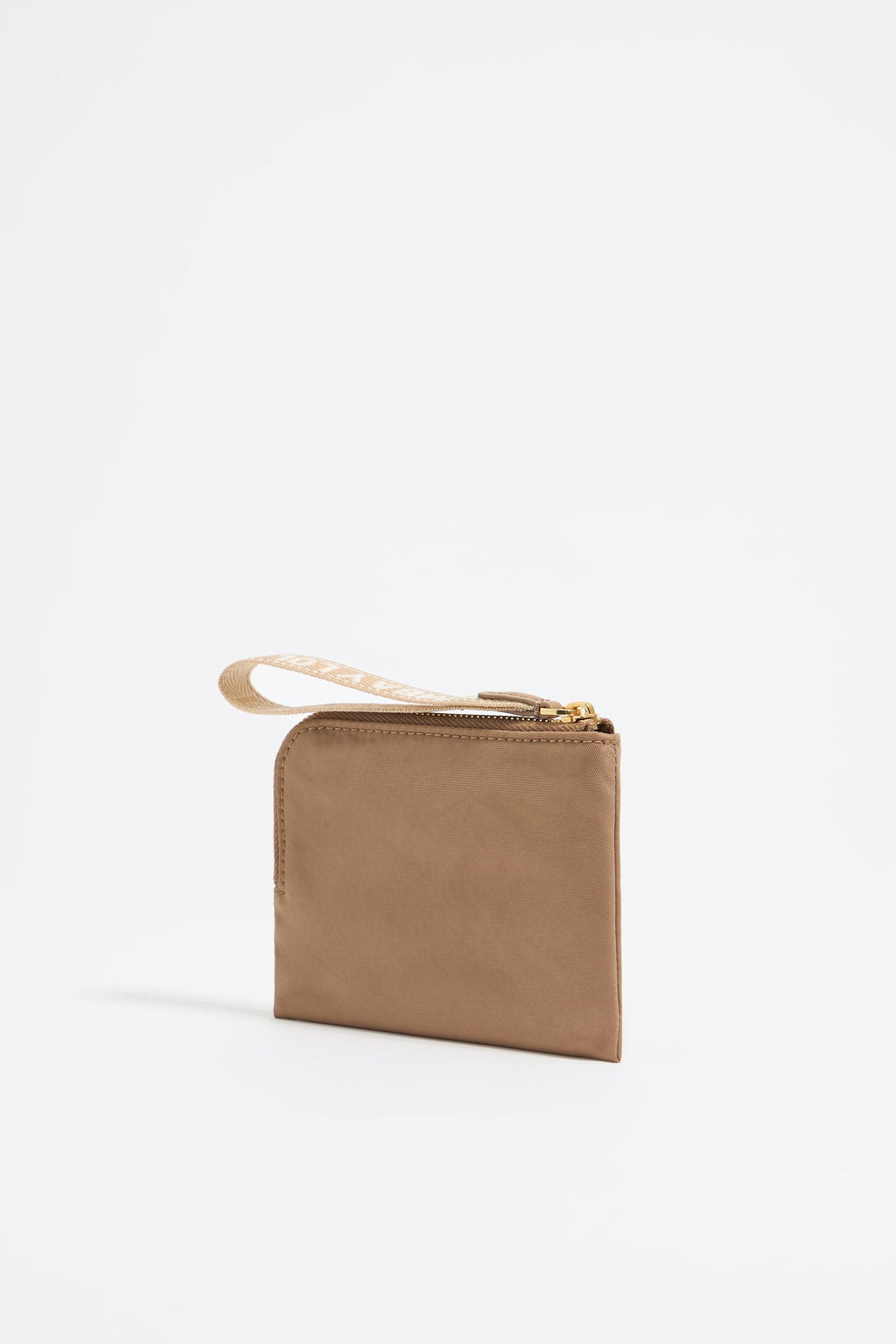 Bark brown nylon coin purse