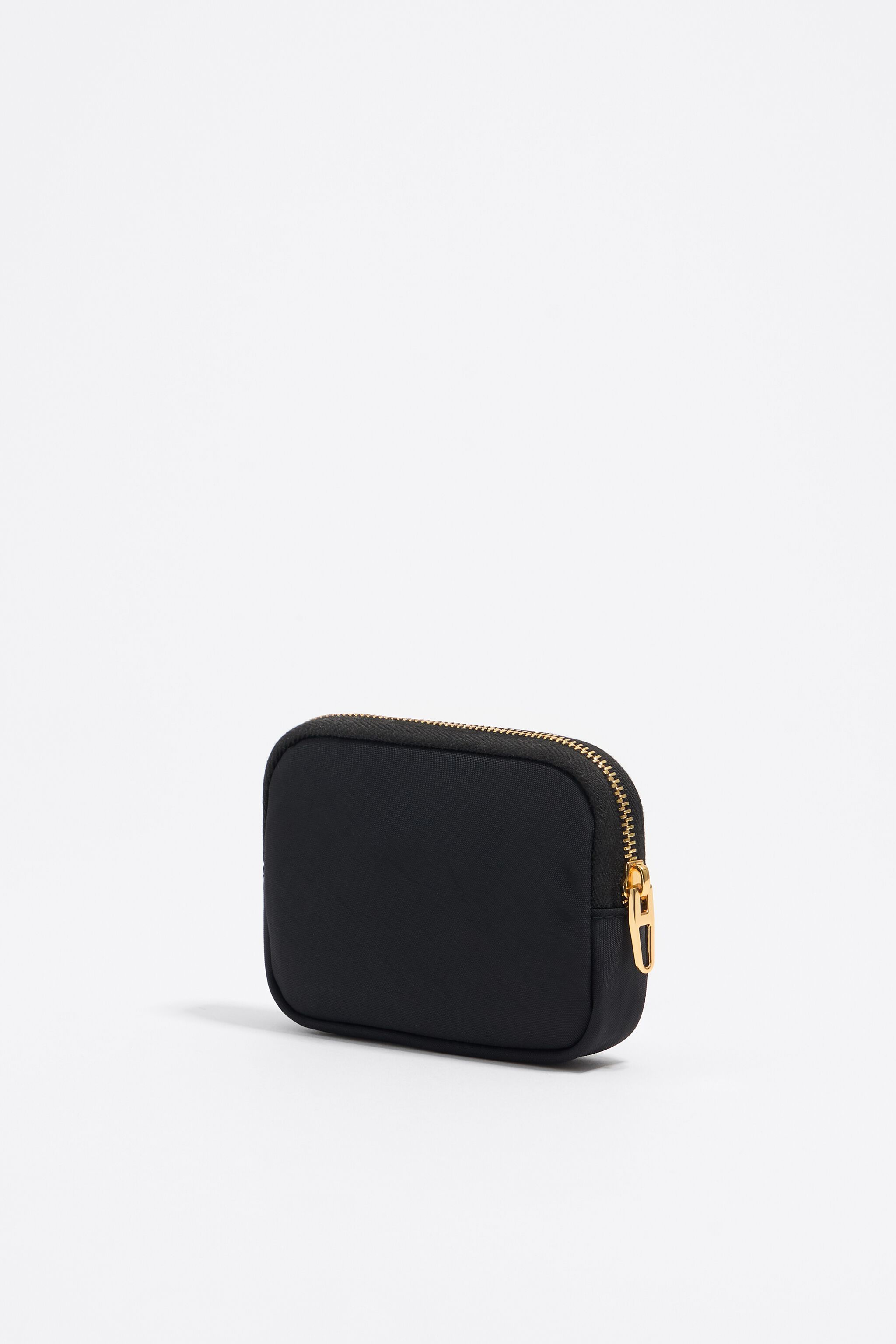 Black nylon coin purse