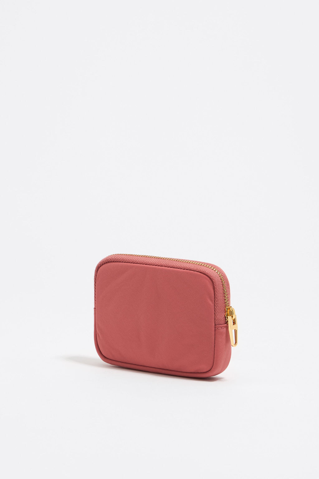 Pink nylon coin purse