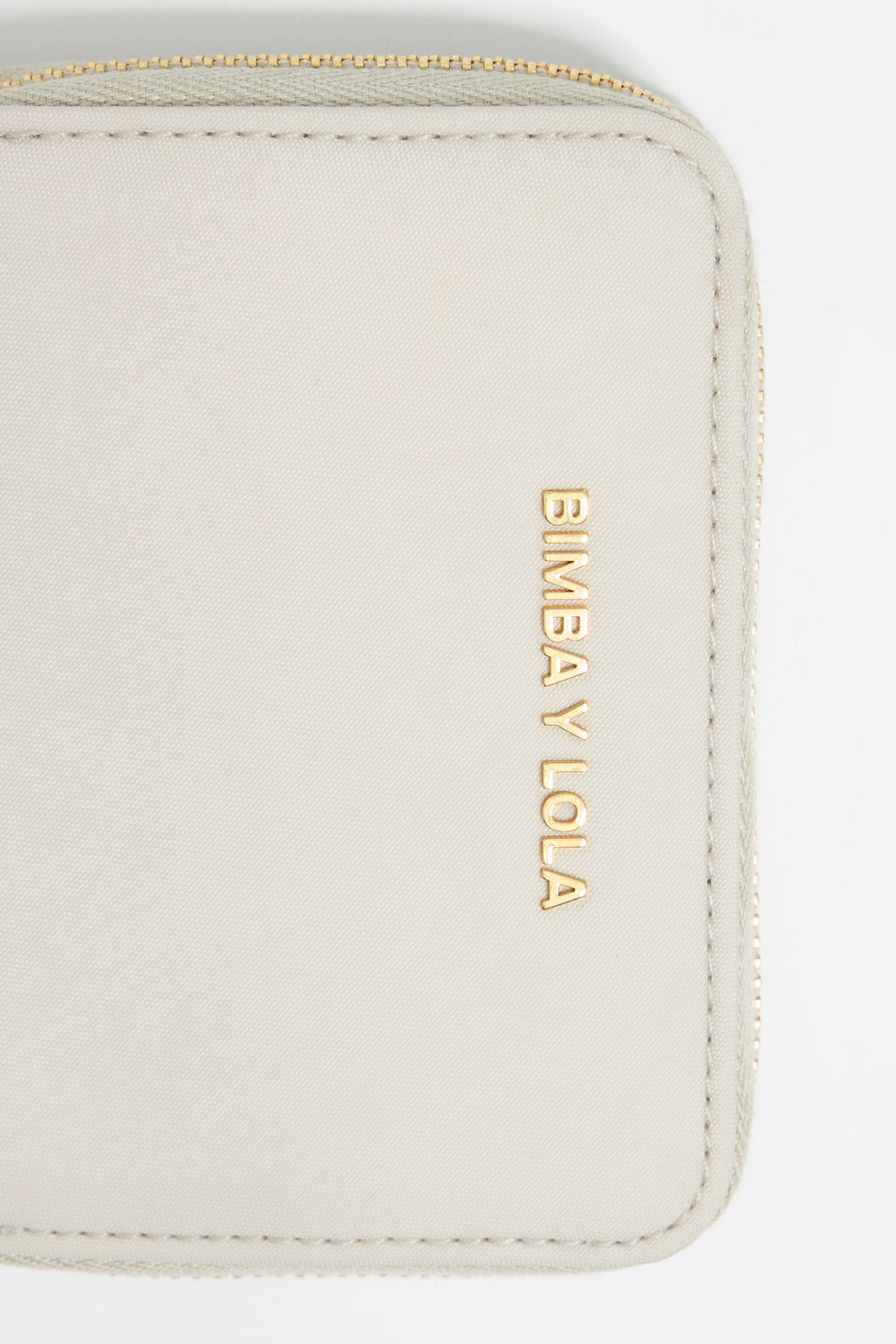 Stone white nylon purse