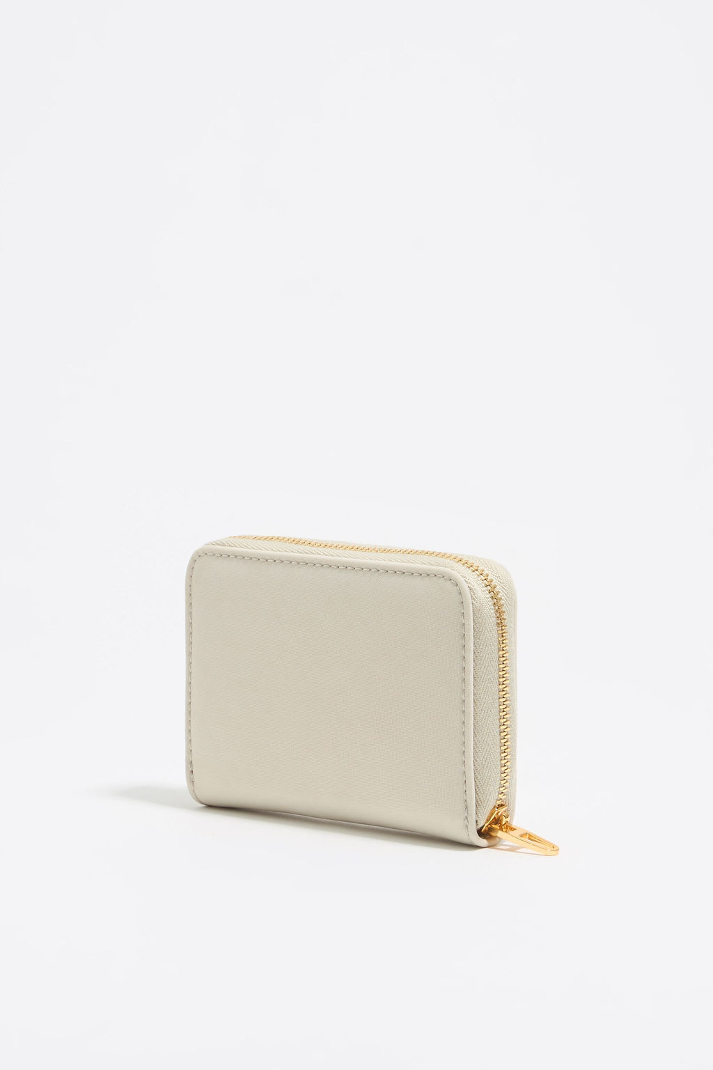 Stone white nylon purse