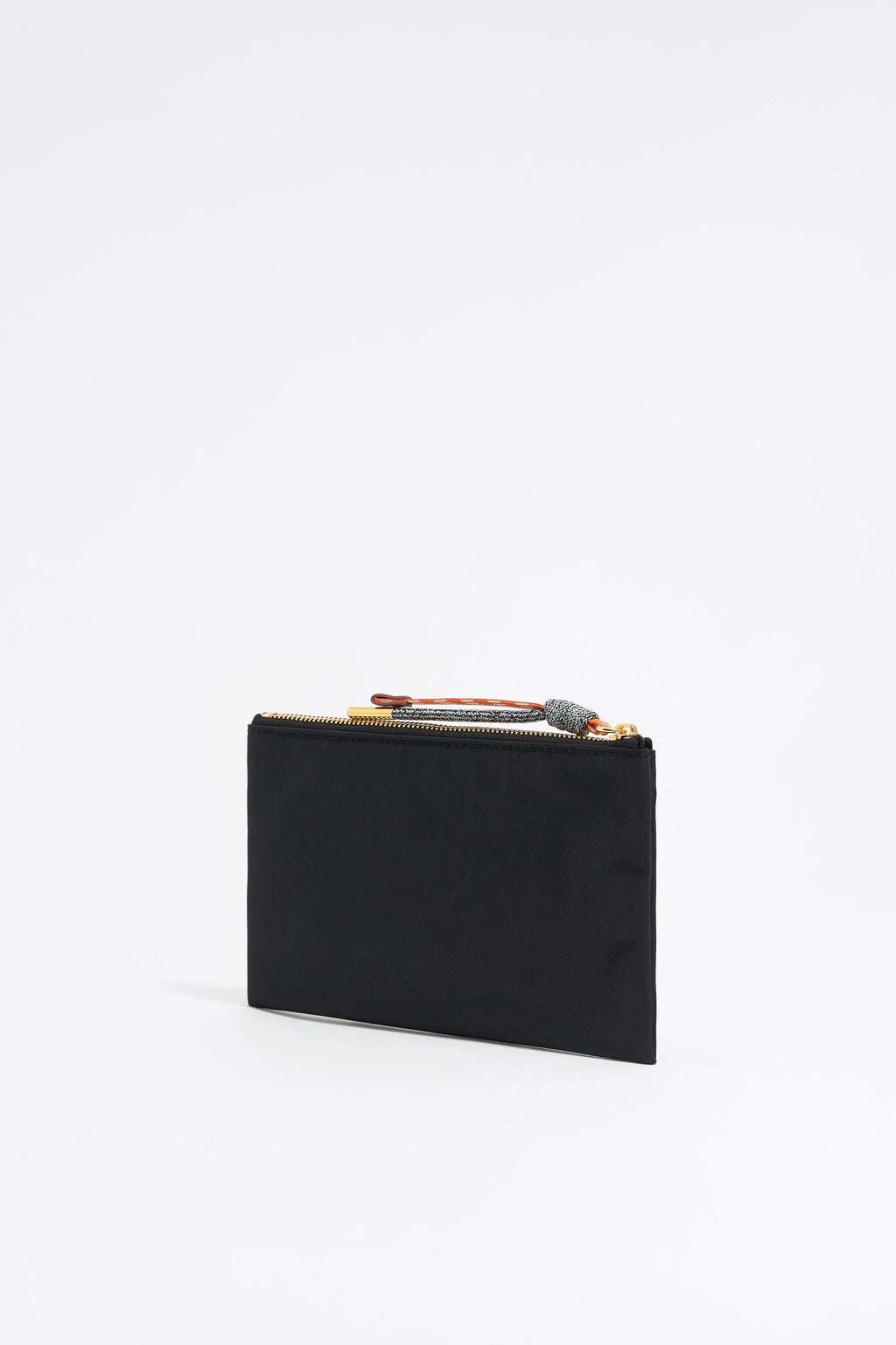 Black nylon double purse