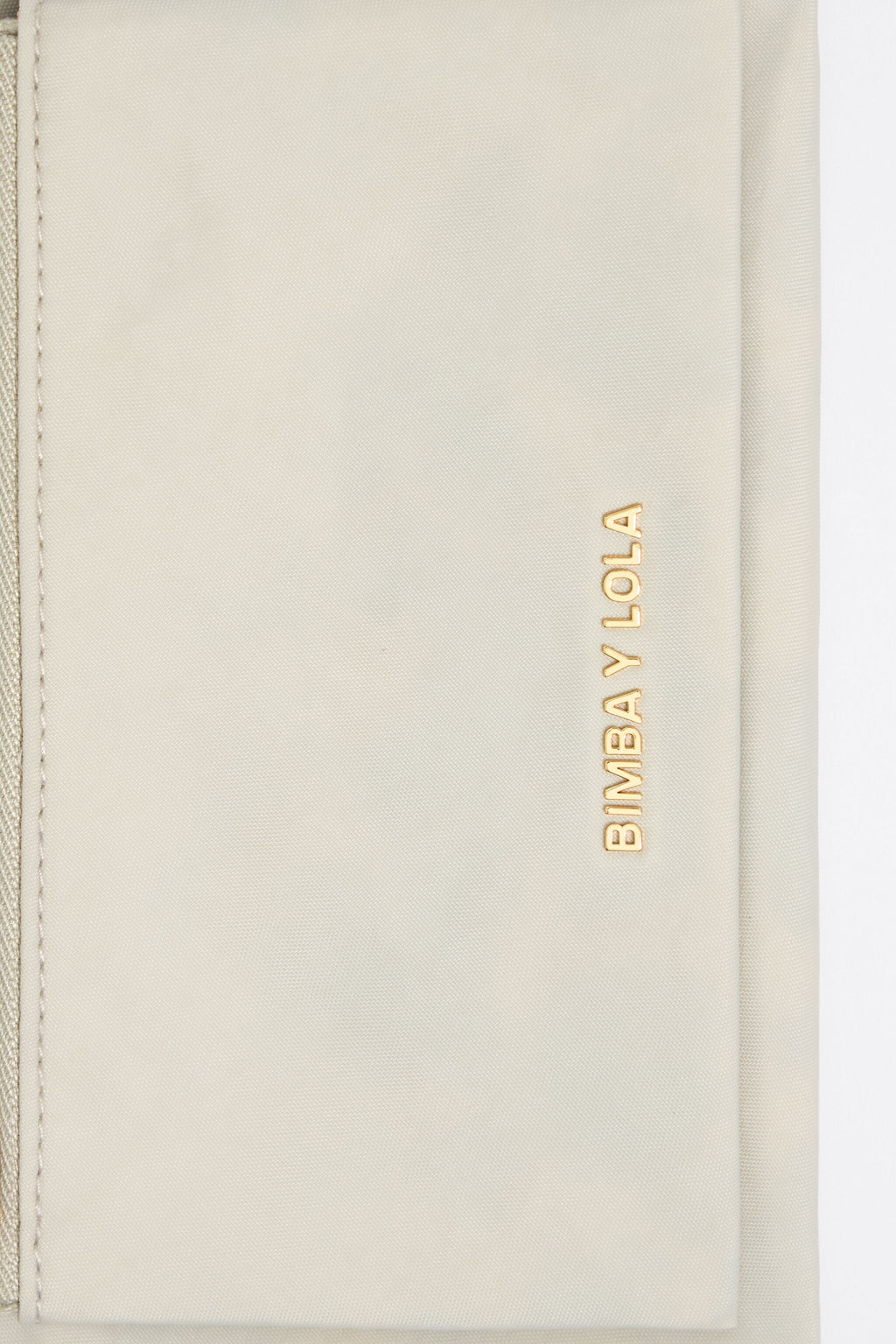 Stone white nylon double purse