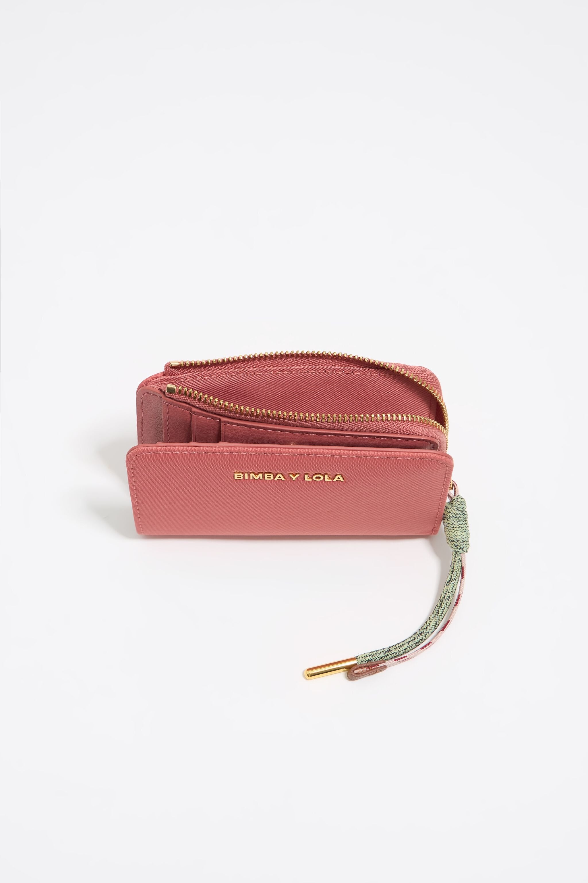Pink nylon purse