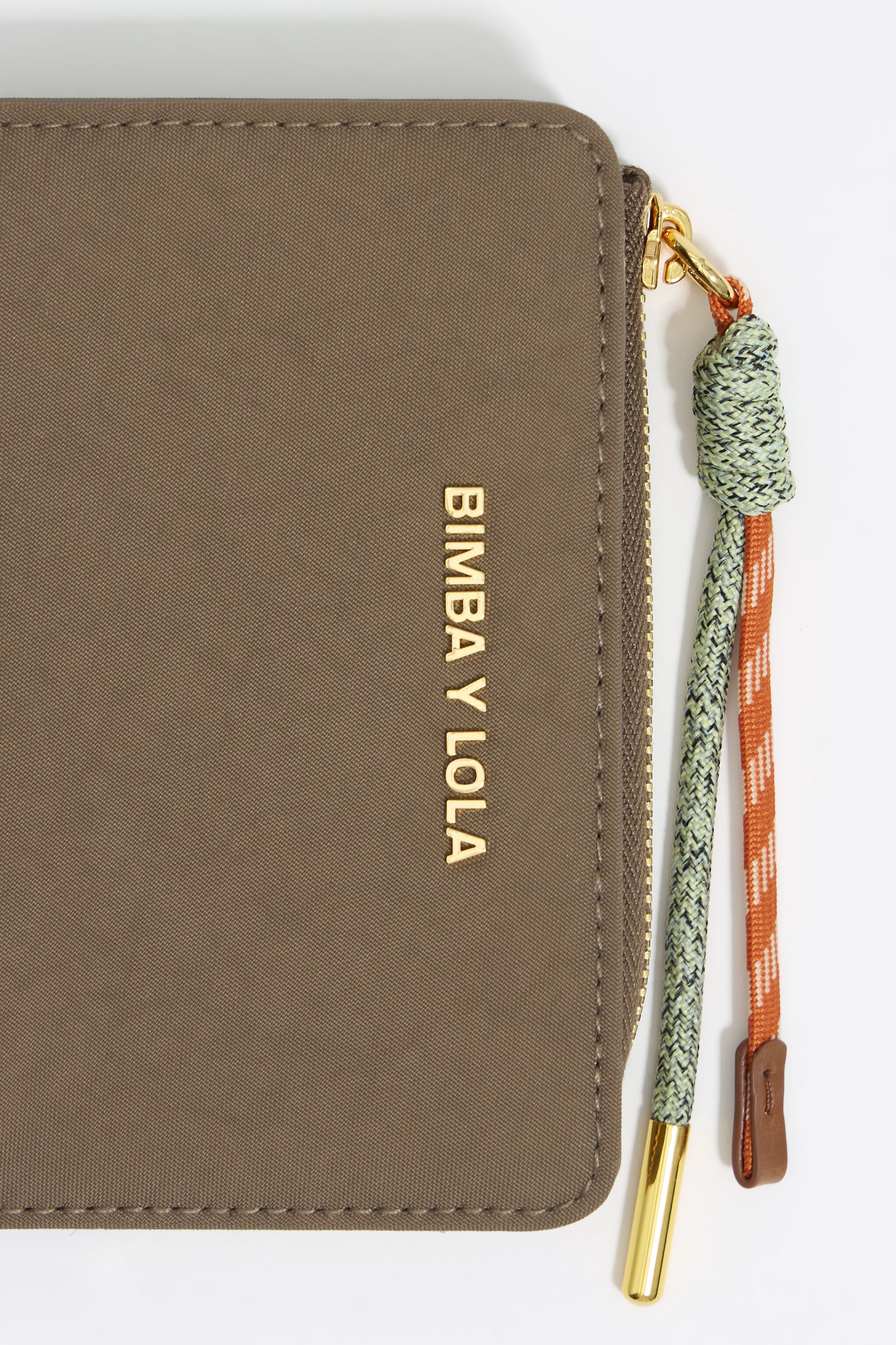 Khaki brown nylon purse