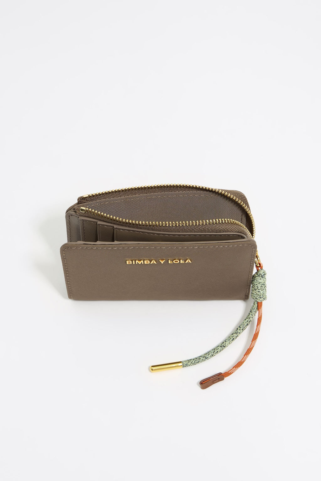 Khaki brown nylon purse