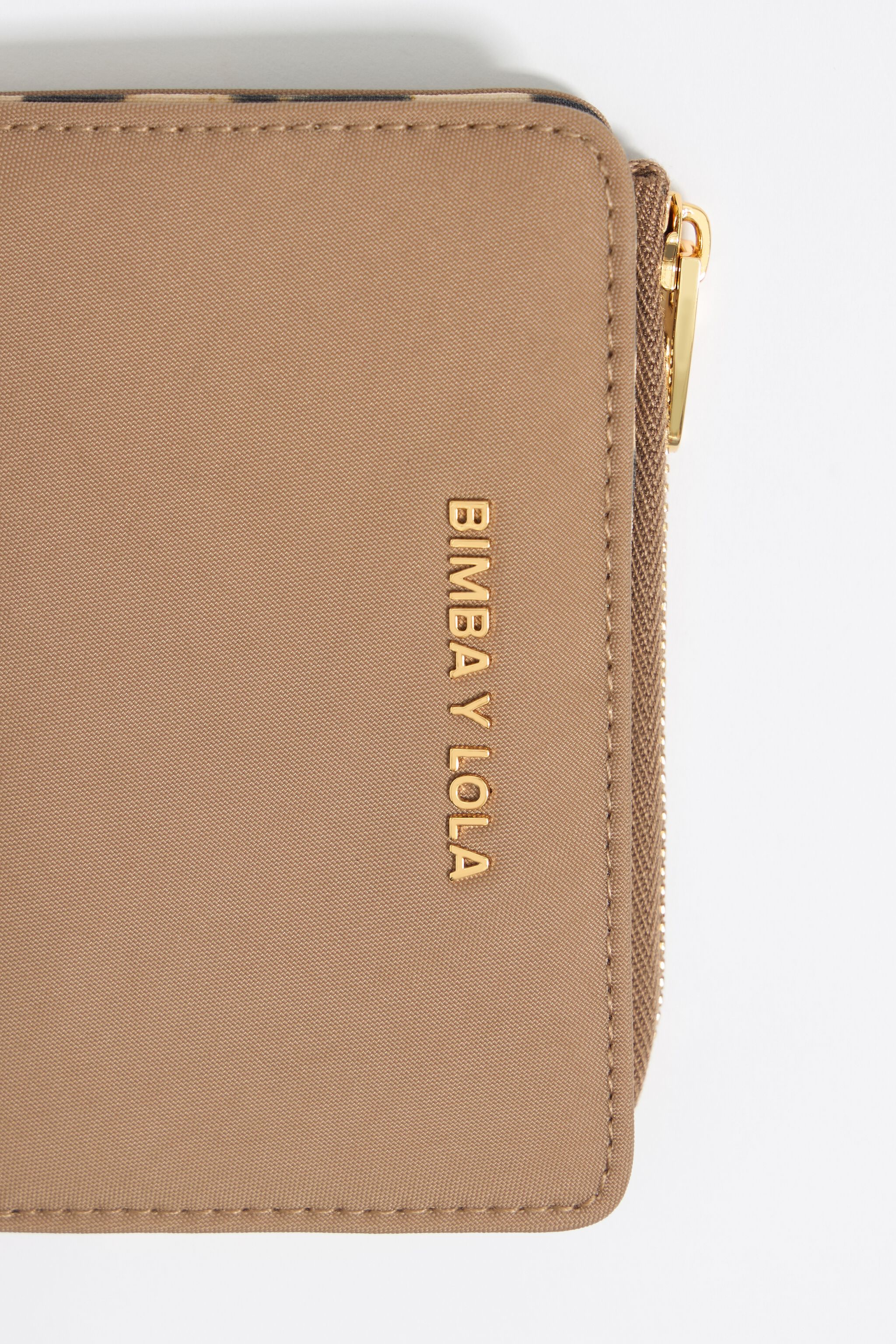 Bark brown nylon purse