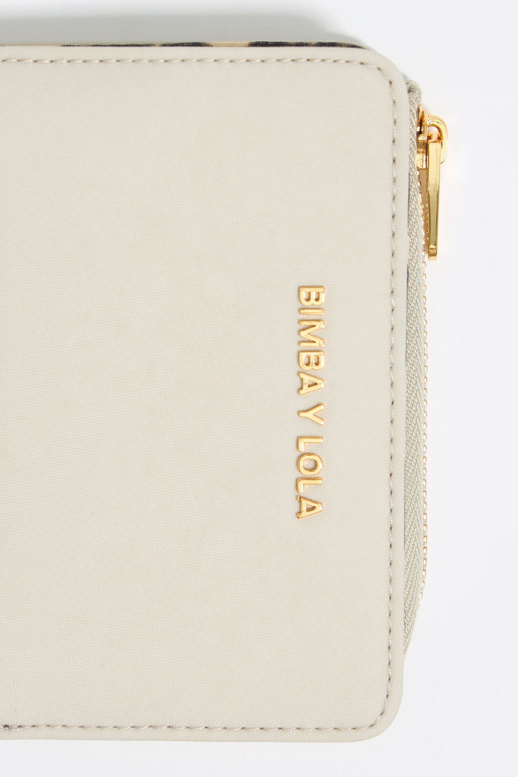 Stone white nylon purse