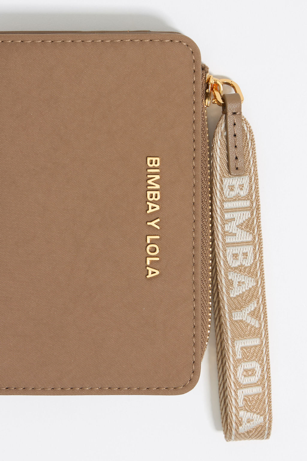Bark brown nylon purse