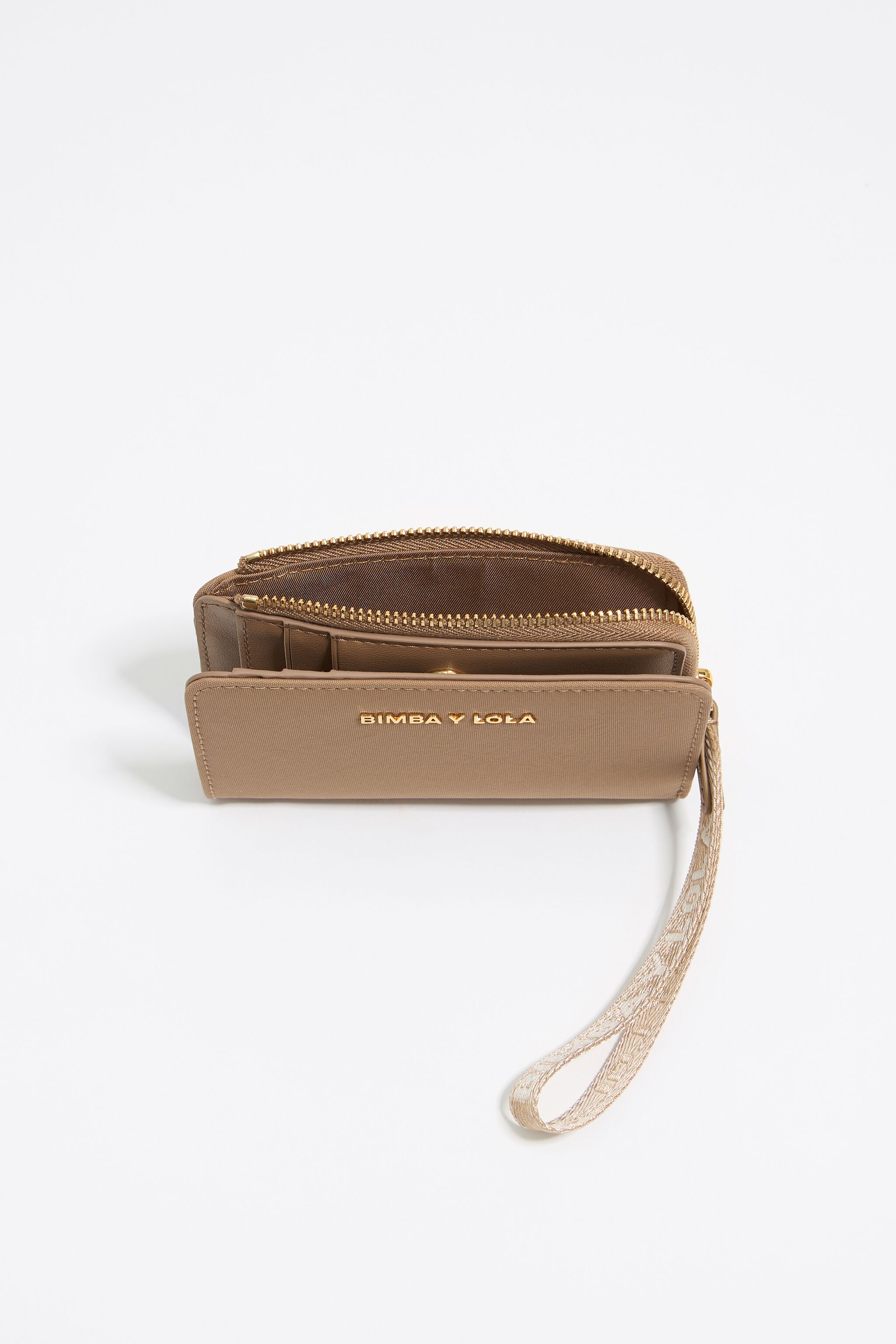 Bark brown nylon purse