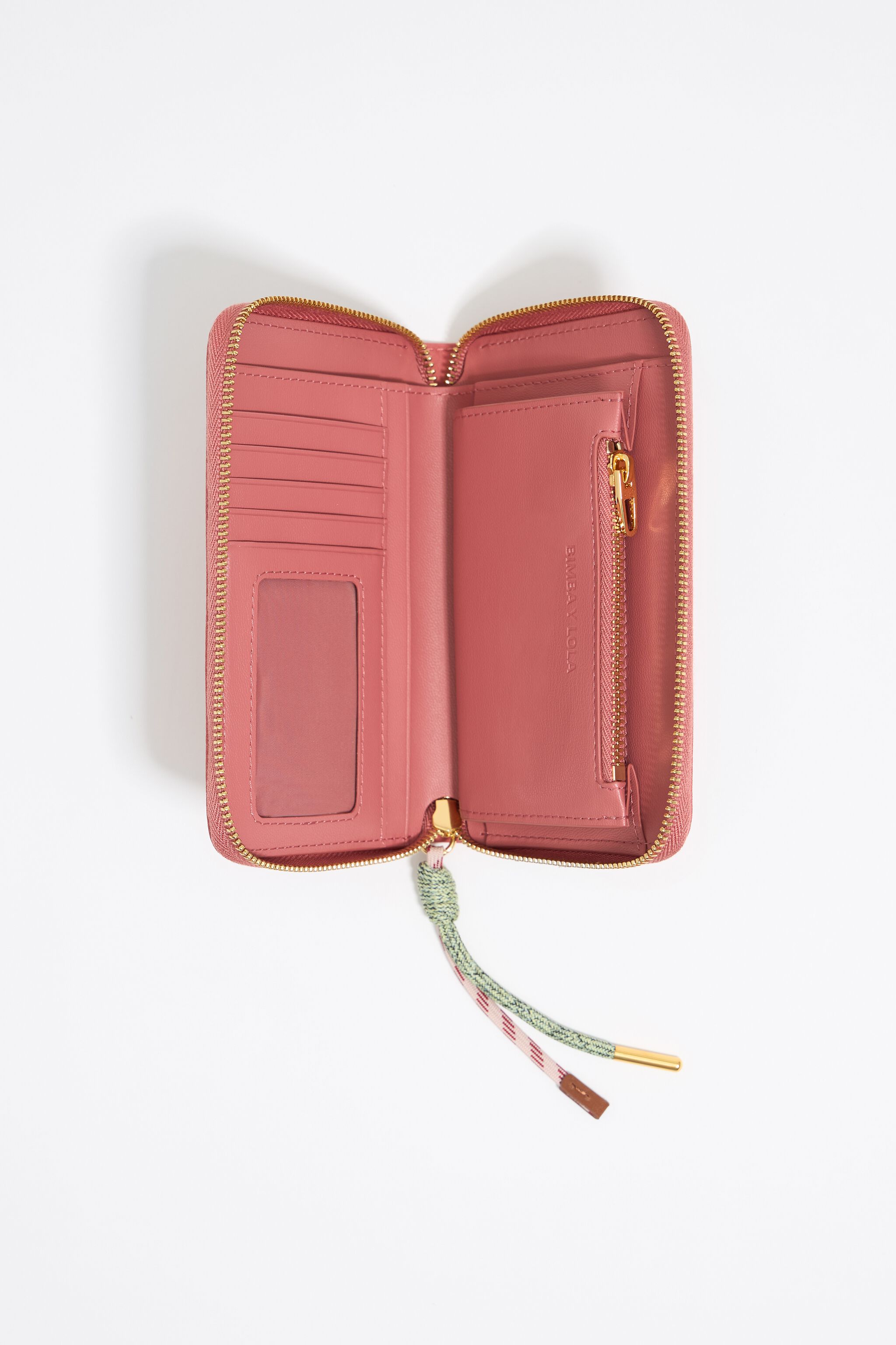 Pink nylon horizontal wallet