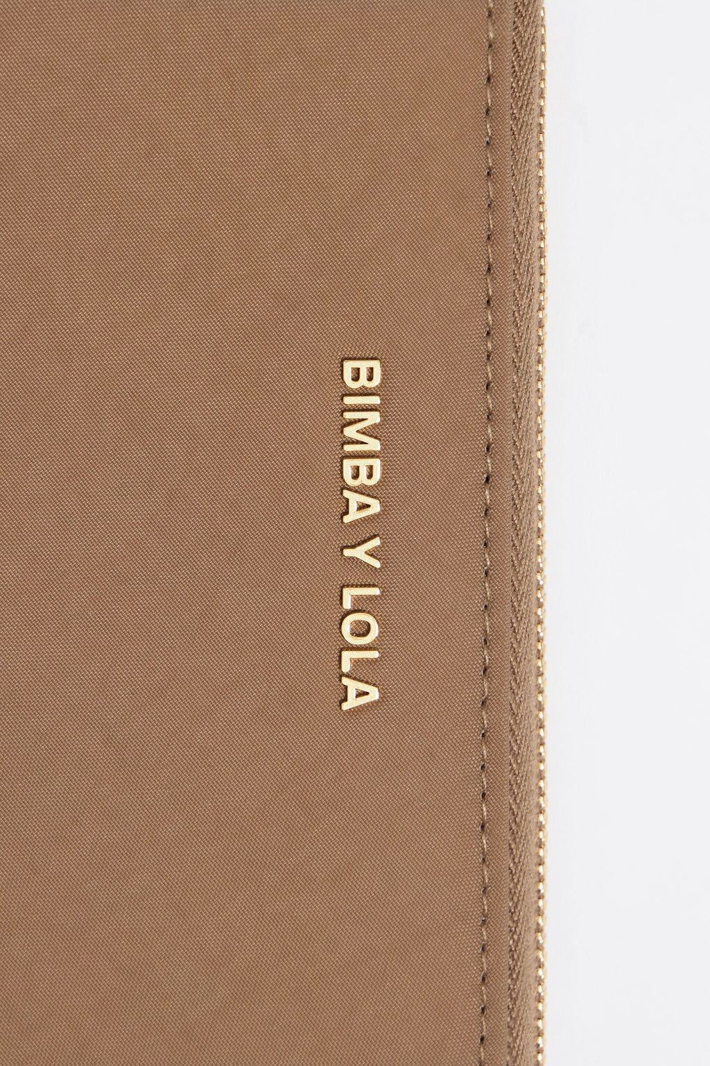 Bark brown nylon horizontal wallet