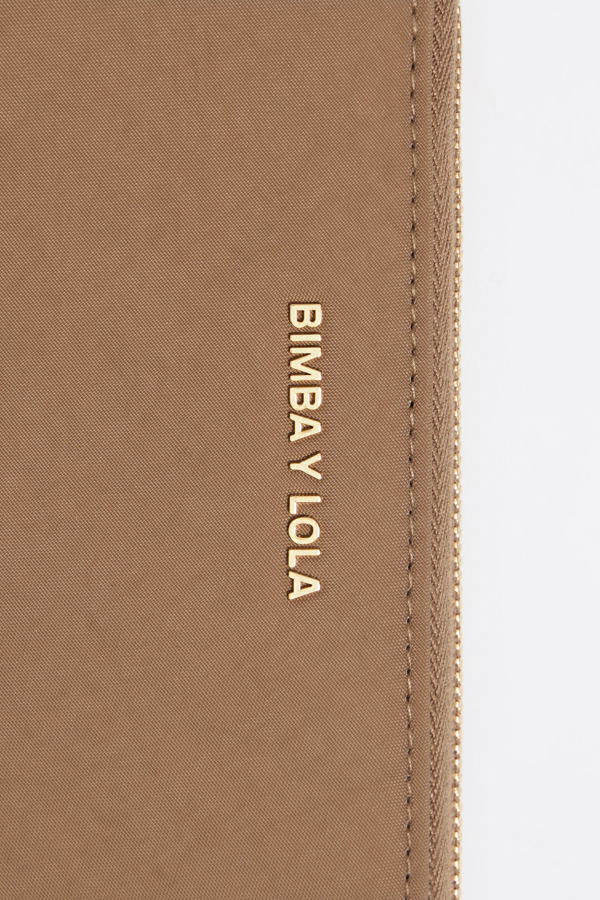 Bark brown nylon horizontal wallet