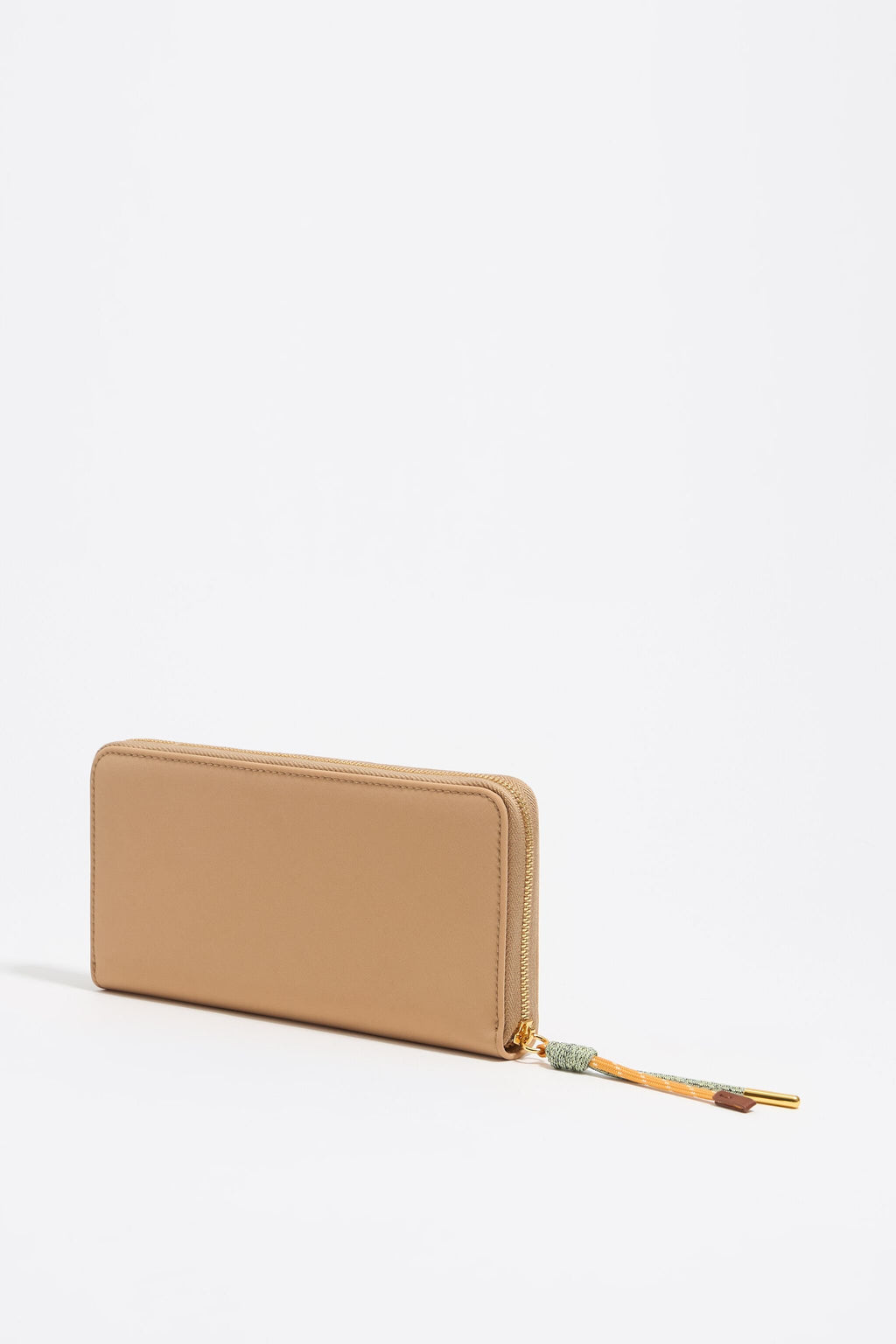 Beige nylon wallet