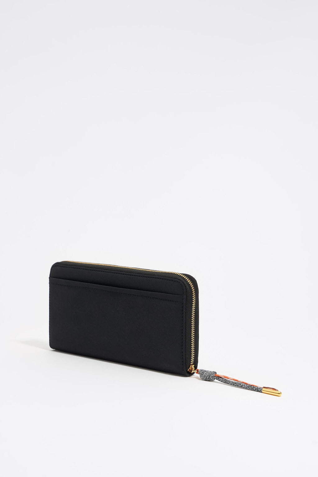 Black nylon horizontal wallet