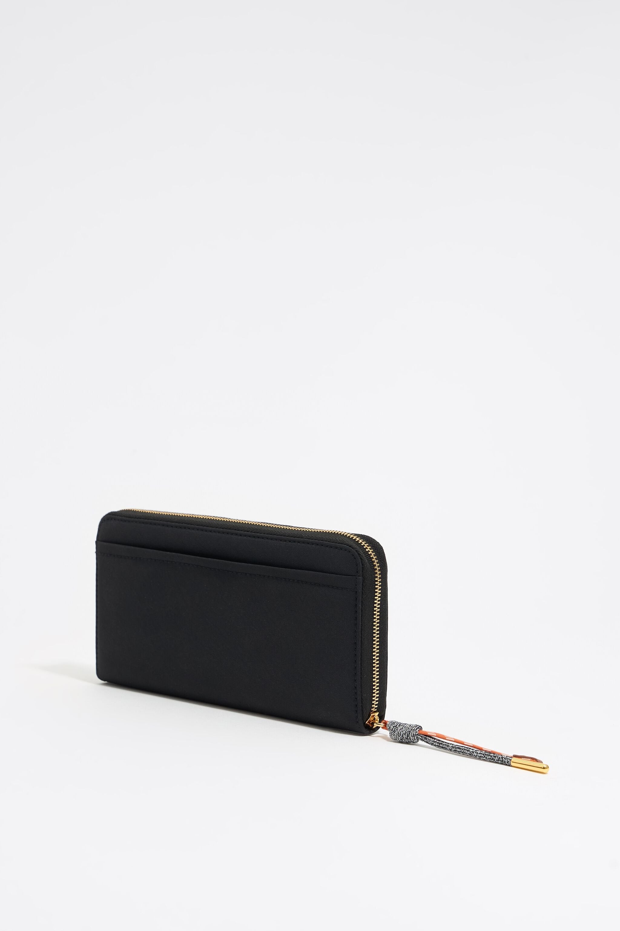 Black nylon horizontal wallet