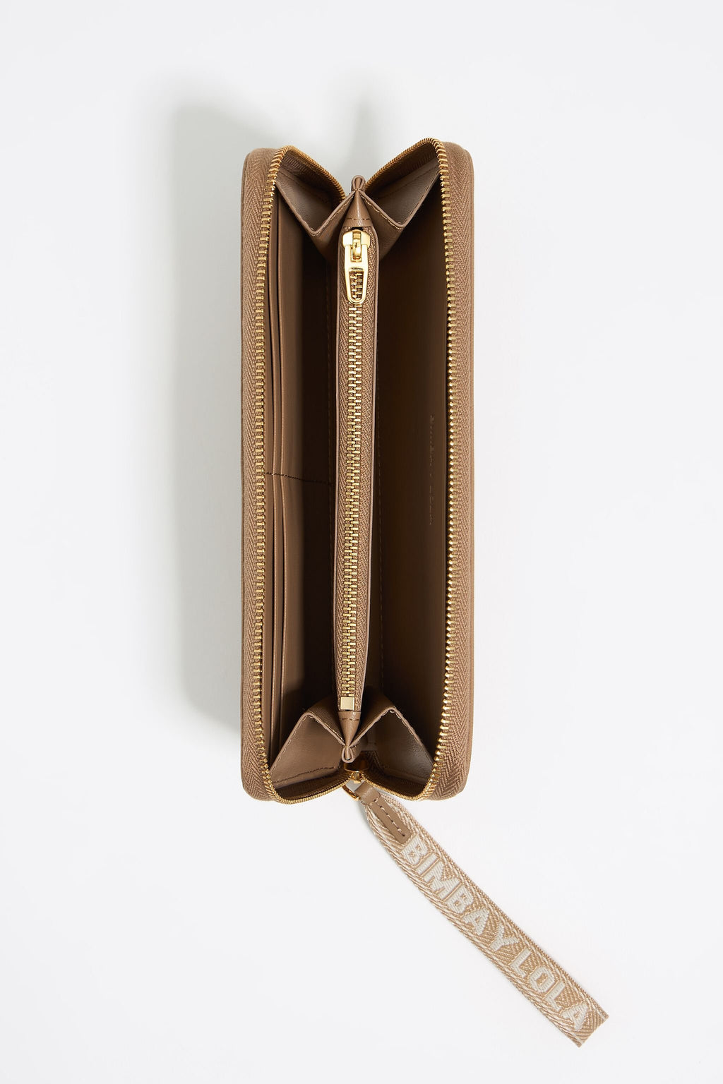 Bark brown nylon horizontal wallet