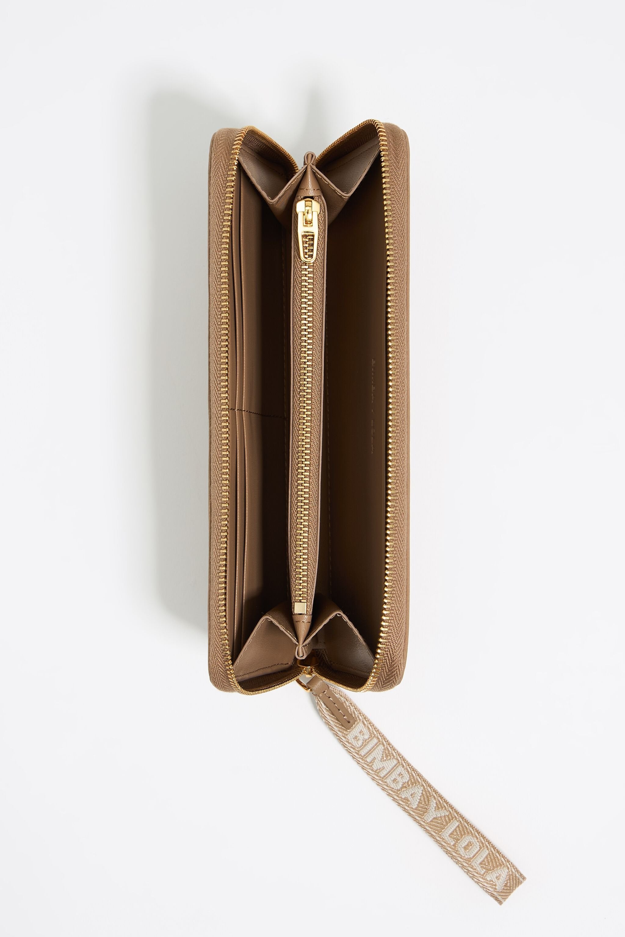 Bark brown nylon horizontal wallet