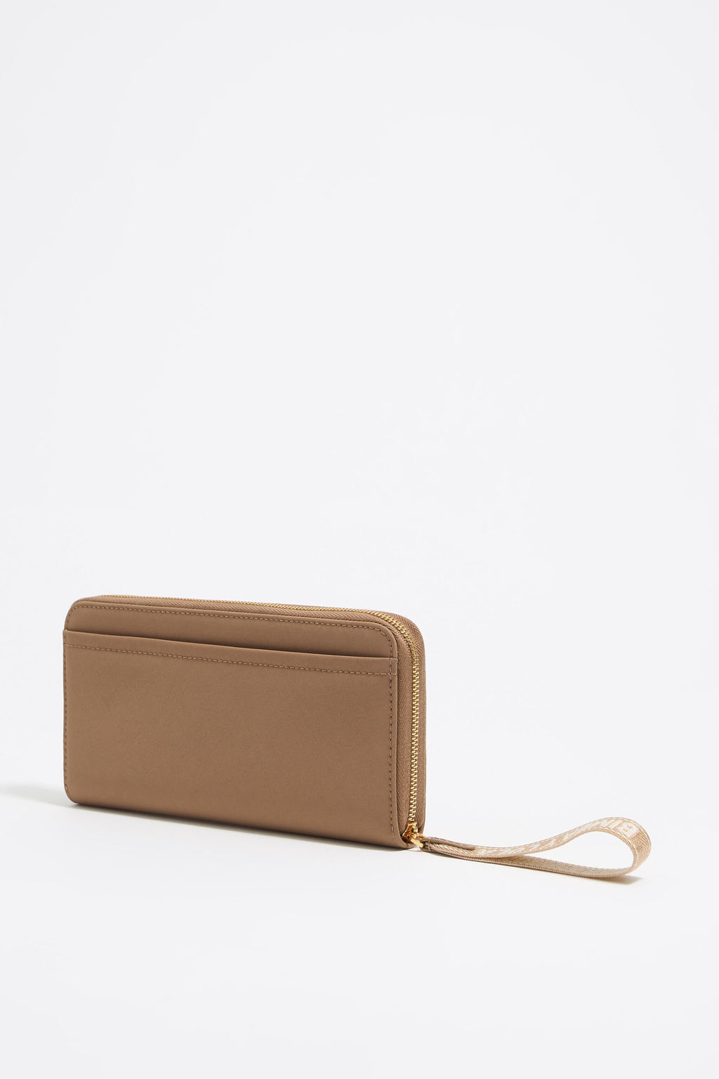Bark brown nylon horizontal wallet