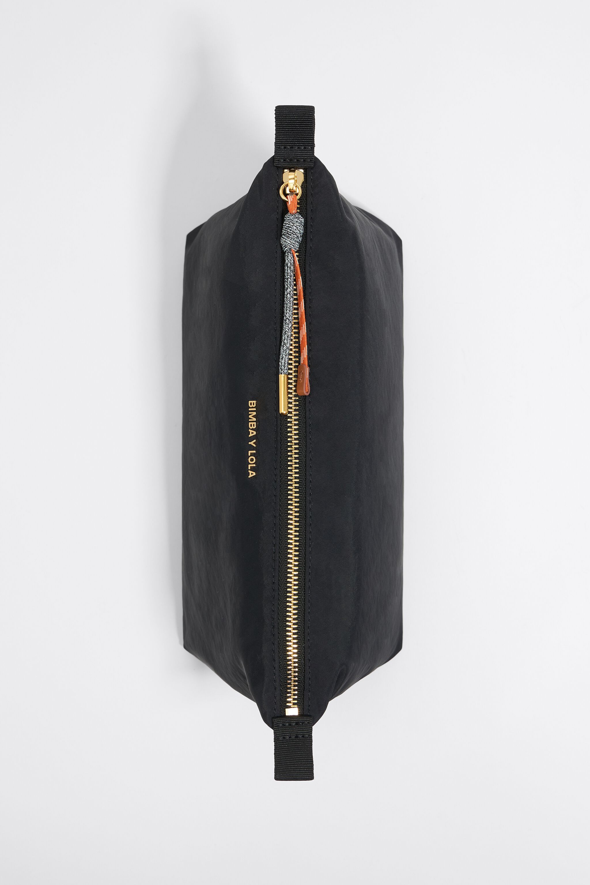 Large black nylon trapezium make-up case