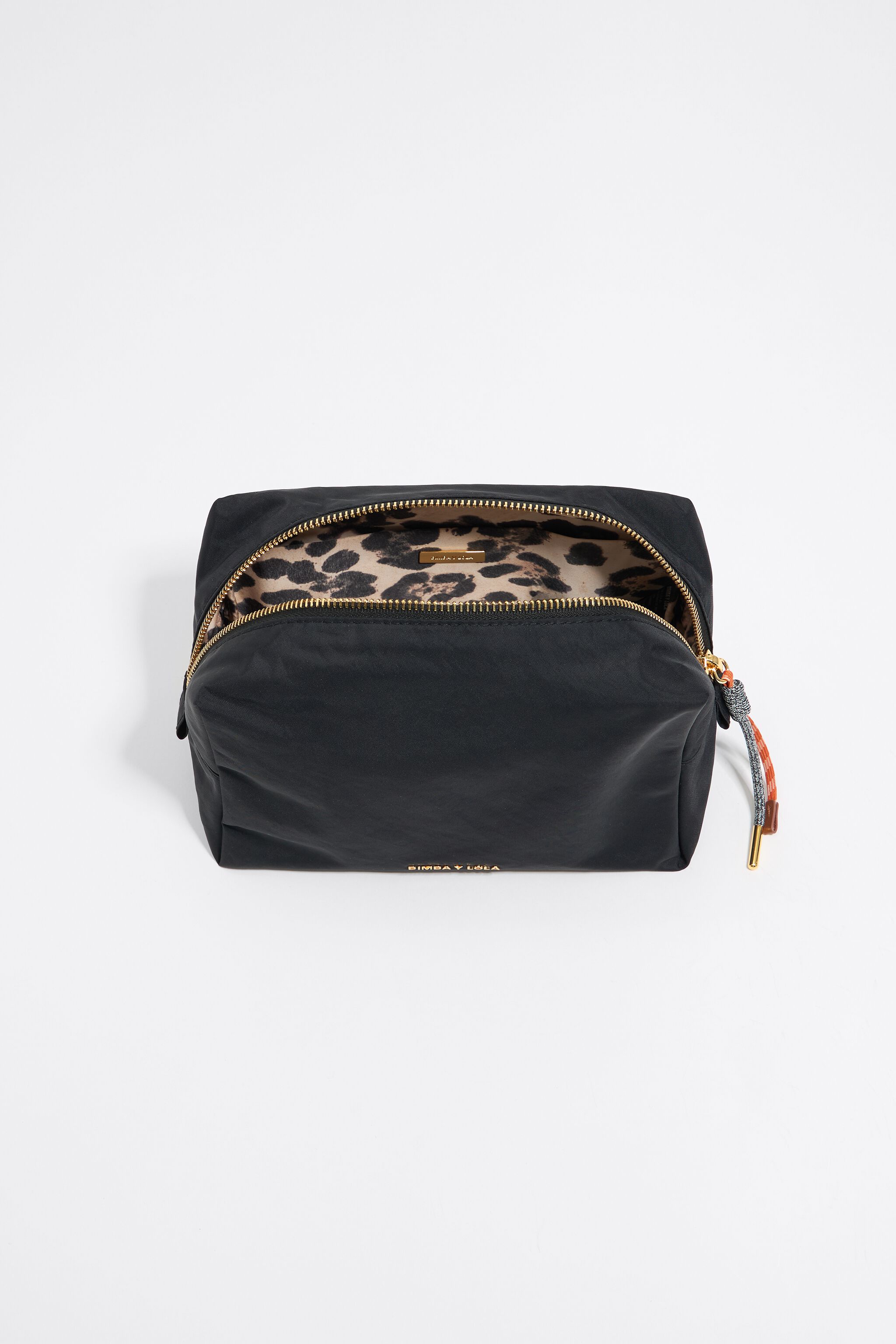 Large black nylon make-up case