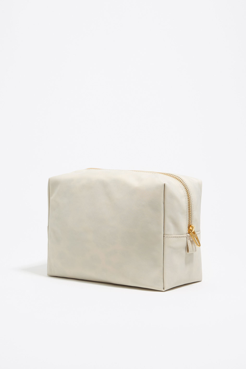 Large stone white nylon make-up case