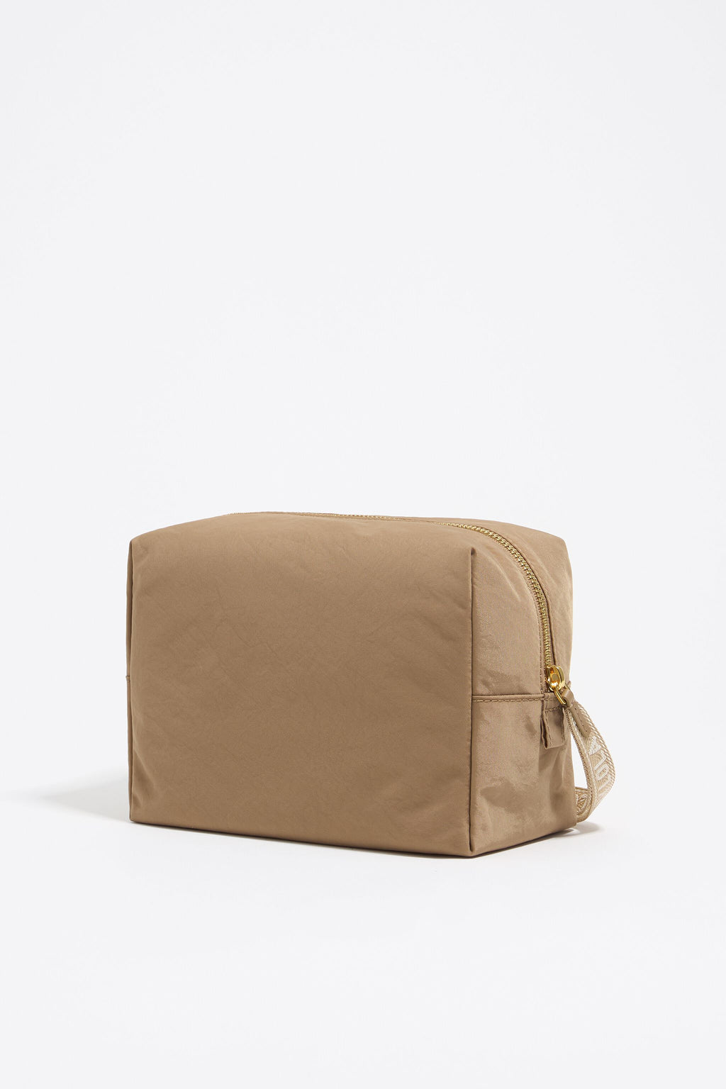 Bark brown nylon make-up case