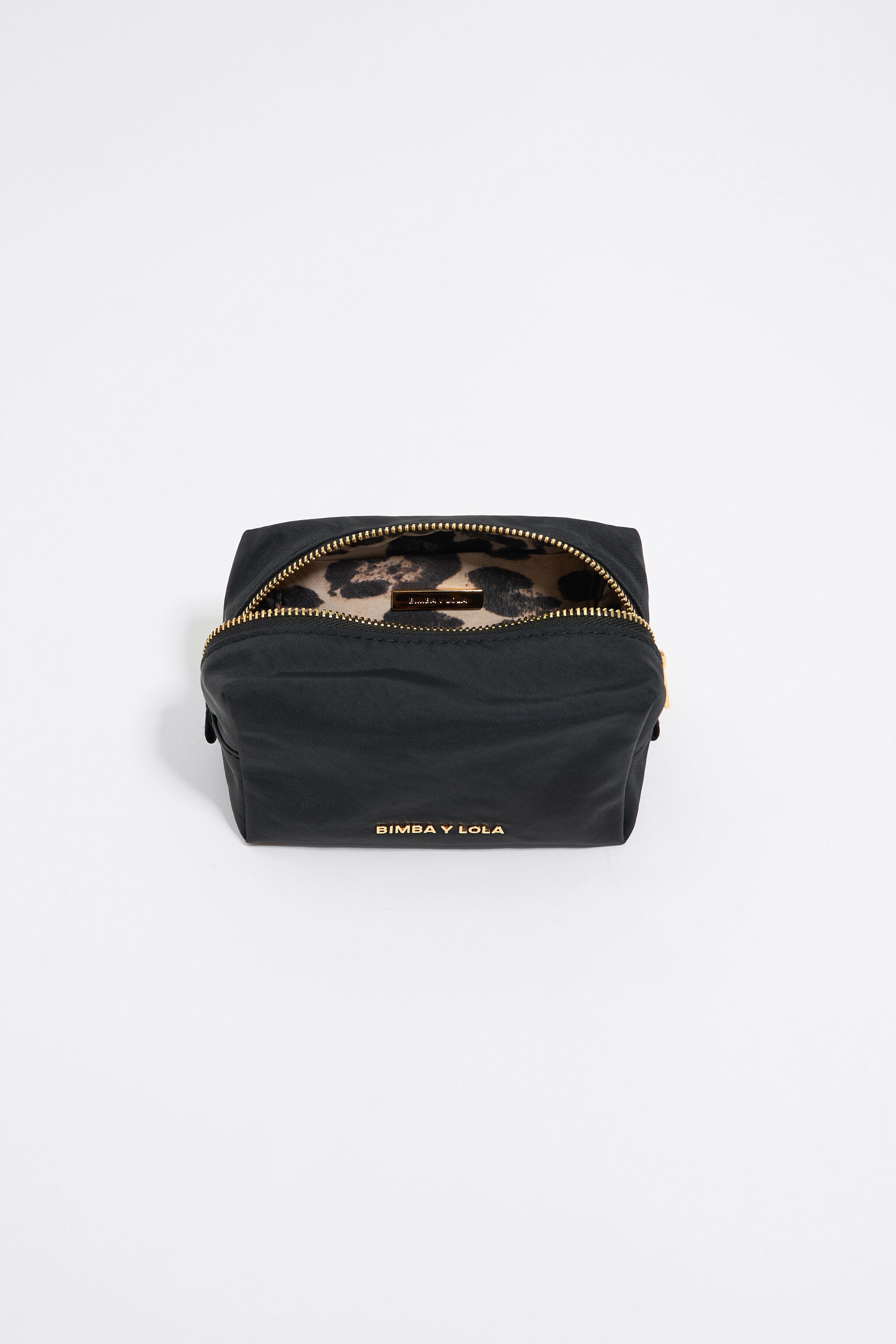 Small black nylon make-up case