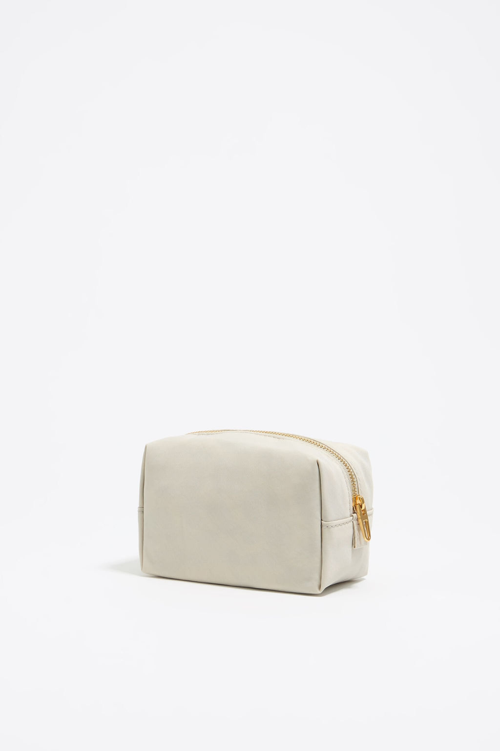 Small stone white nylon make-up case