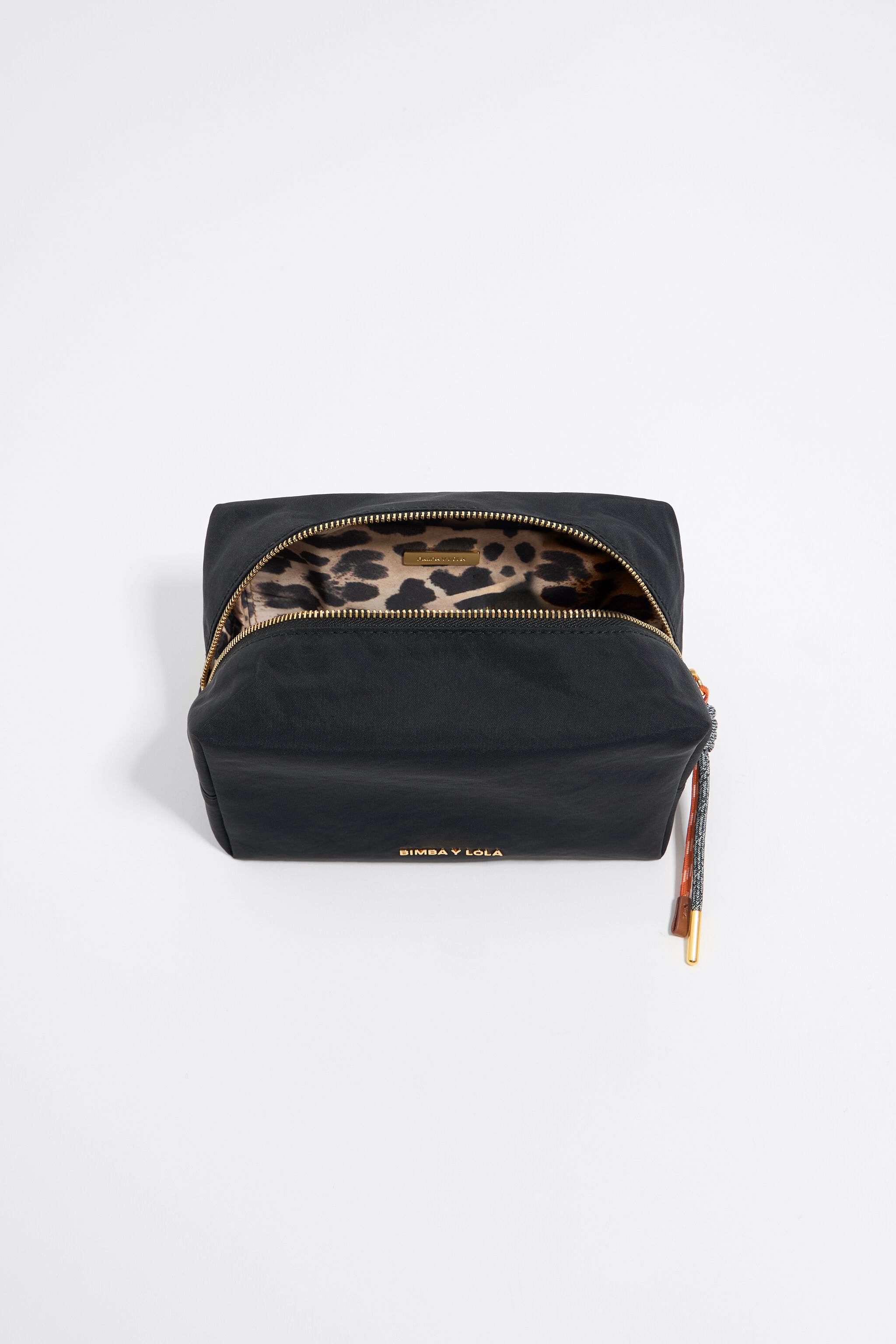 Medium black nylon make-up case