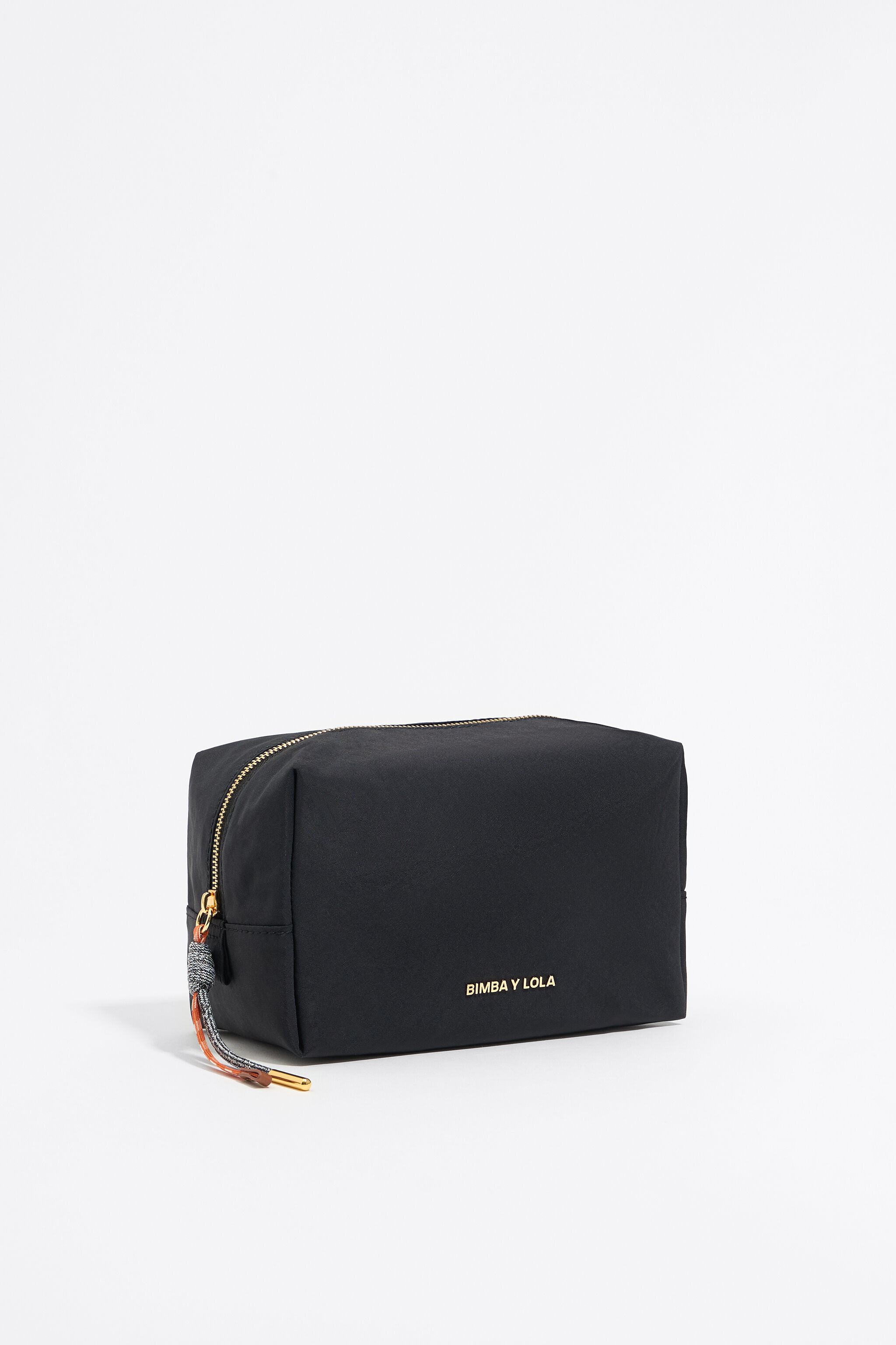 Medium black nylon make-up case