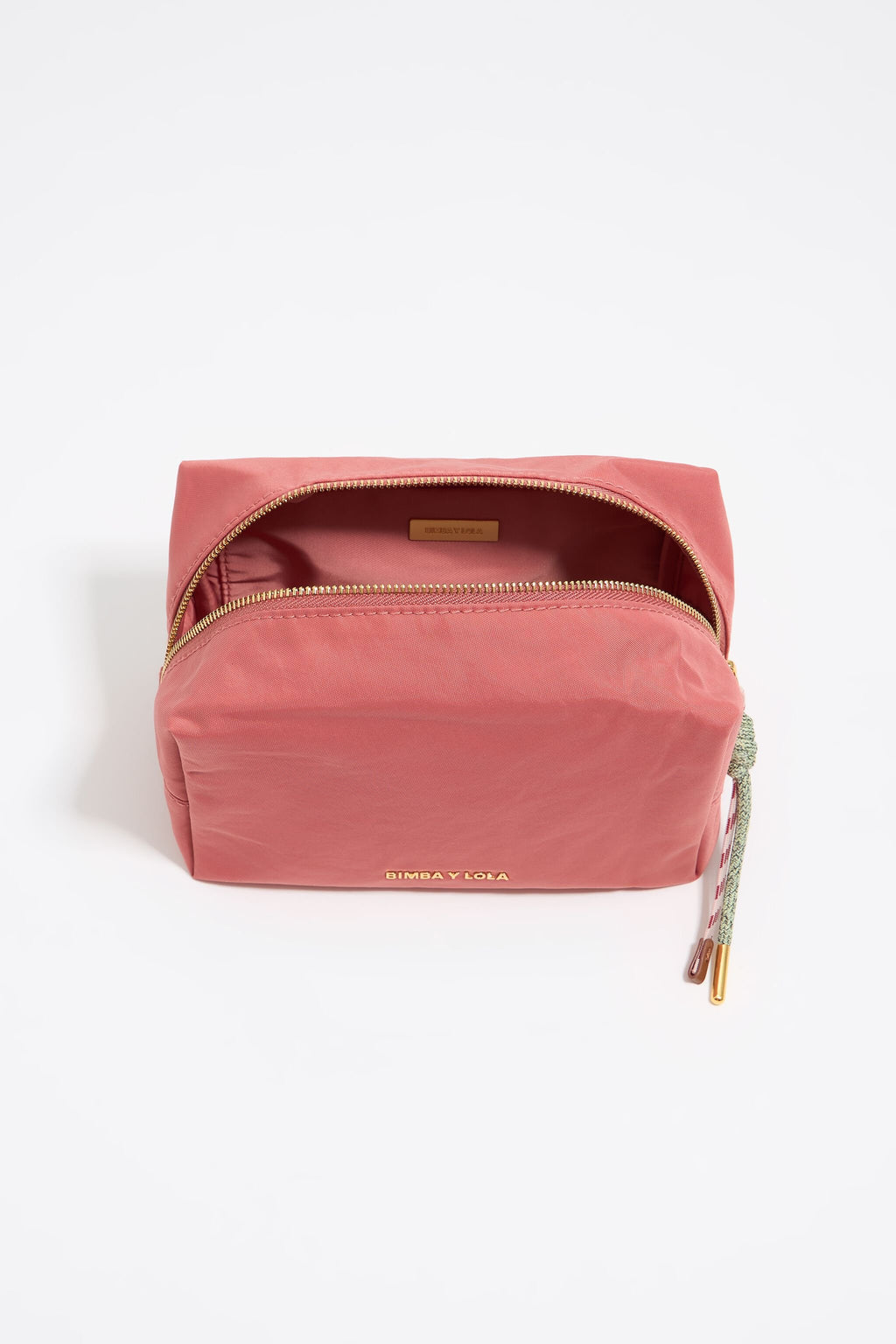 Medium pink nylon make-up case